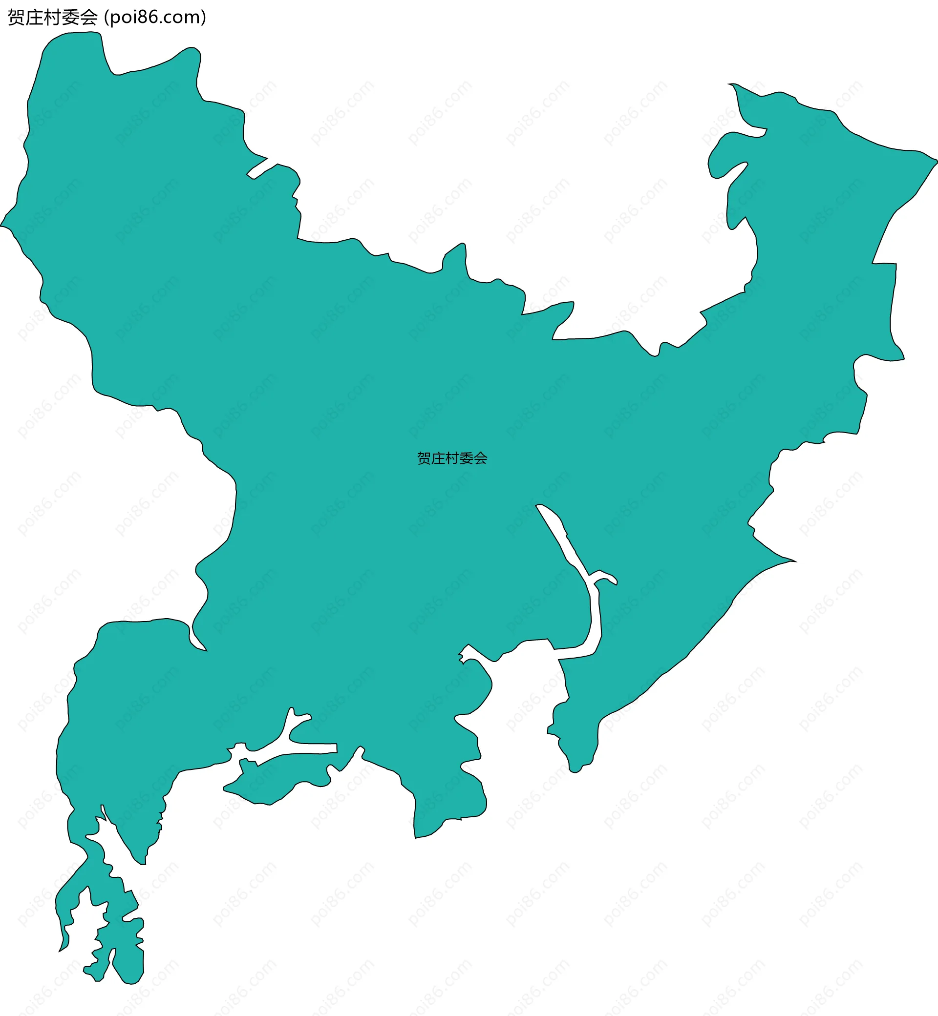 贺庄村委会边界地图