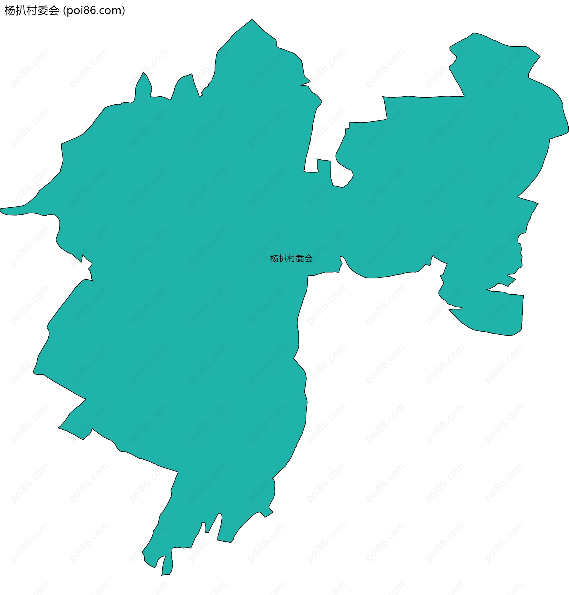 杨扒村委会边界地图