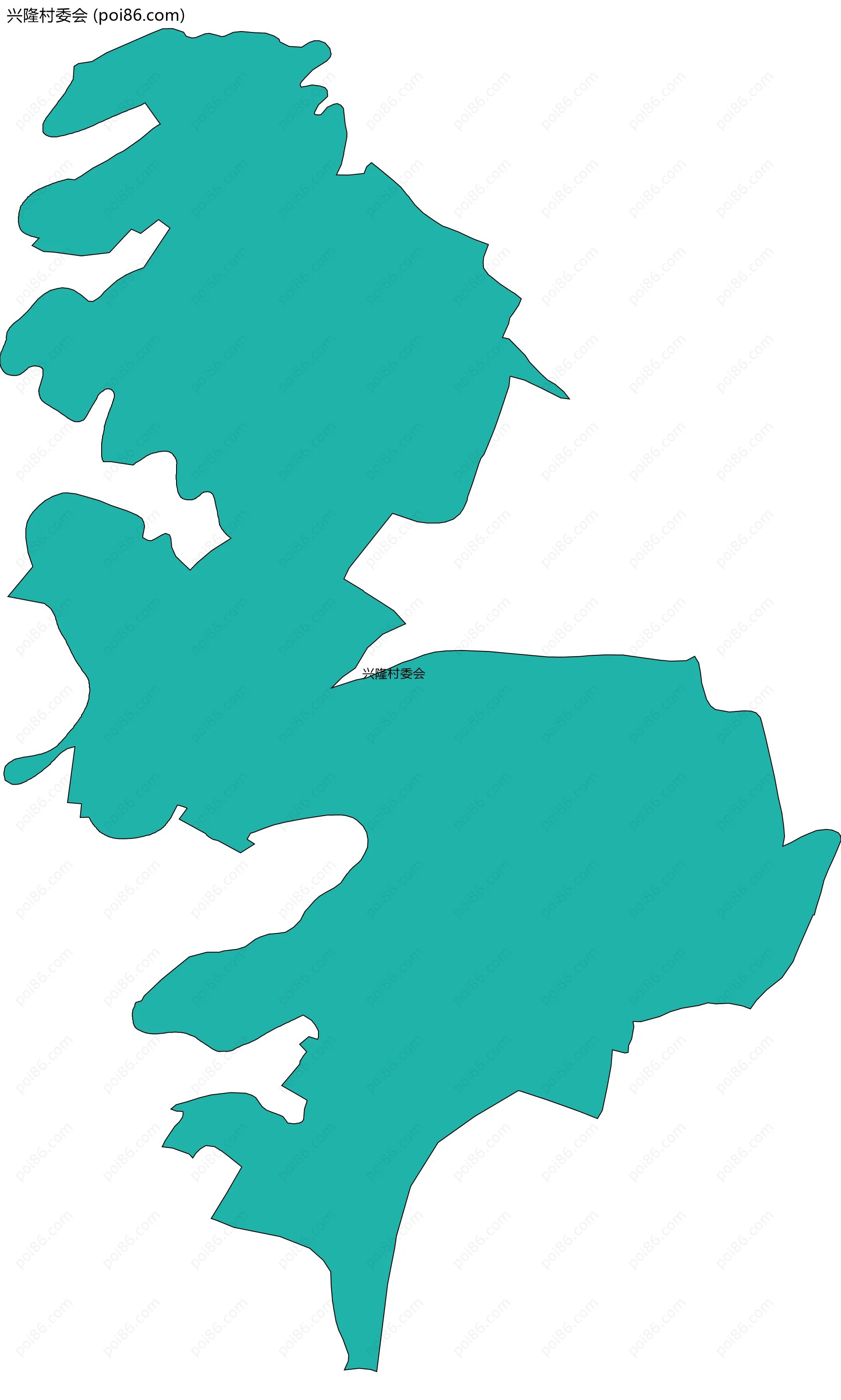 兴隆村委会边界地图