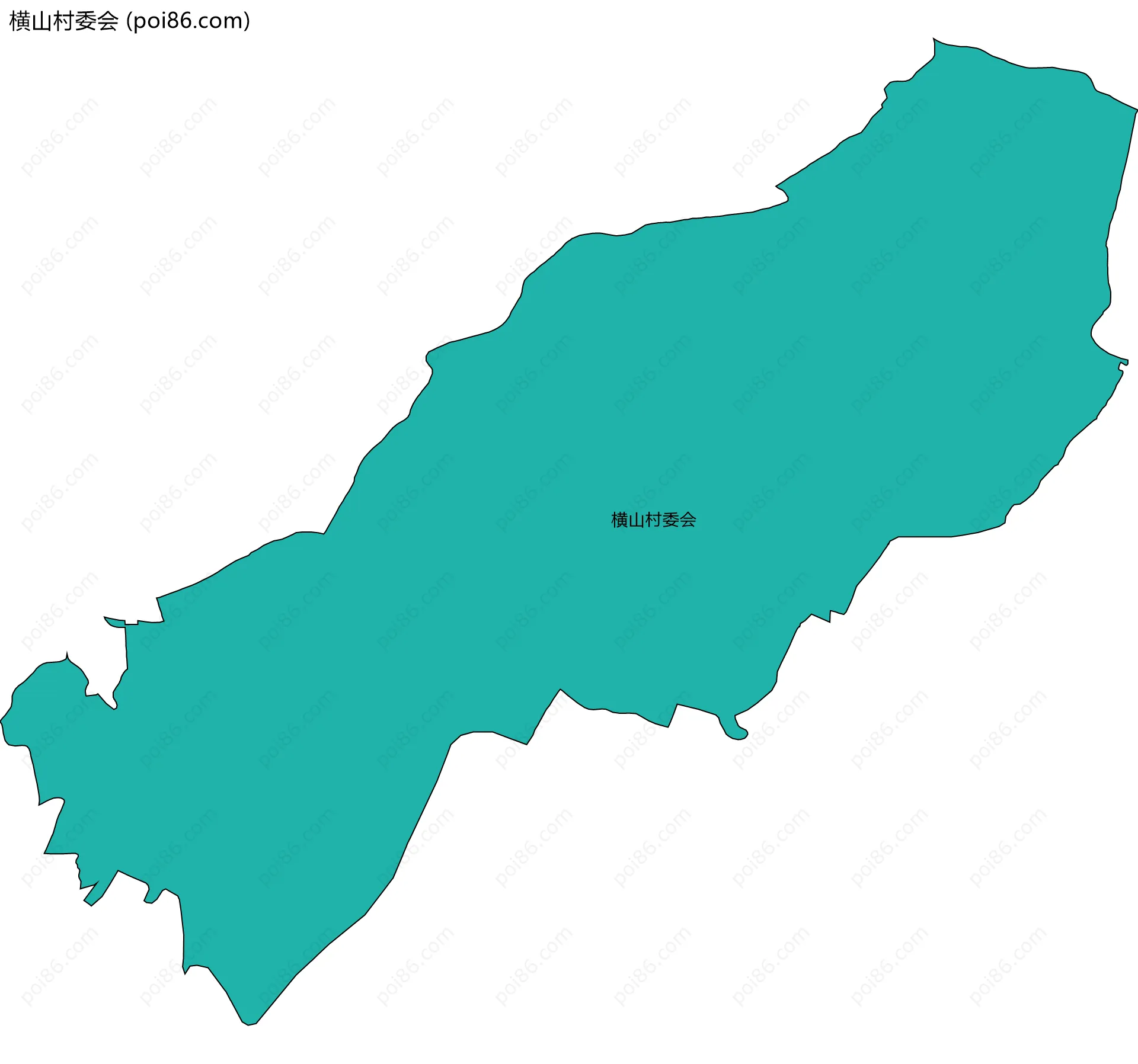 横山村委会边界地图
