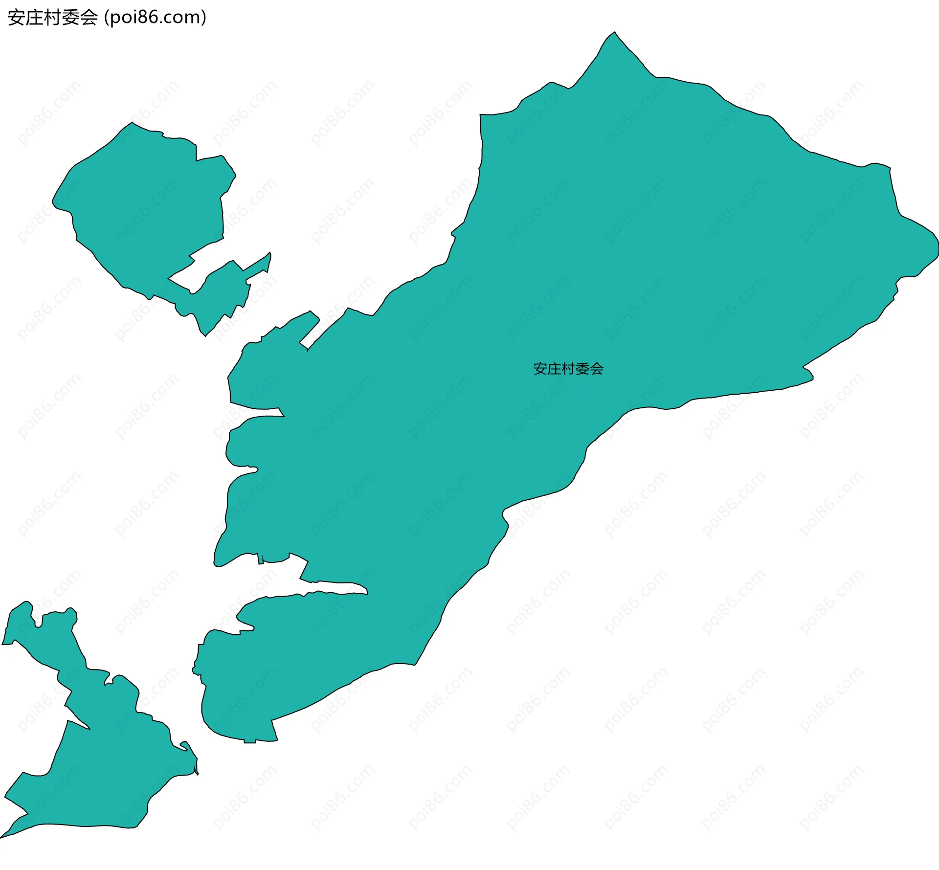 安庄村委会边界地图