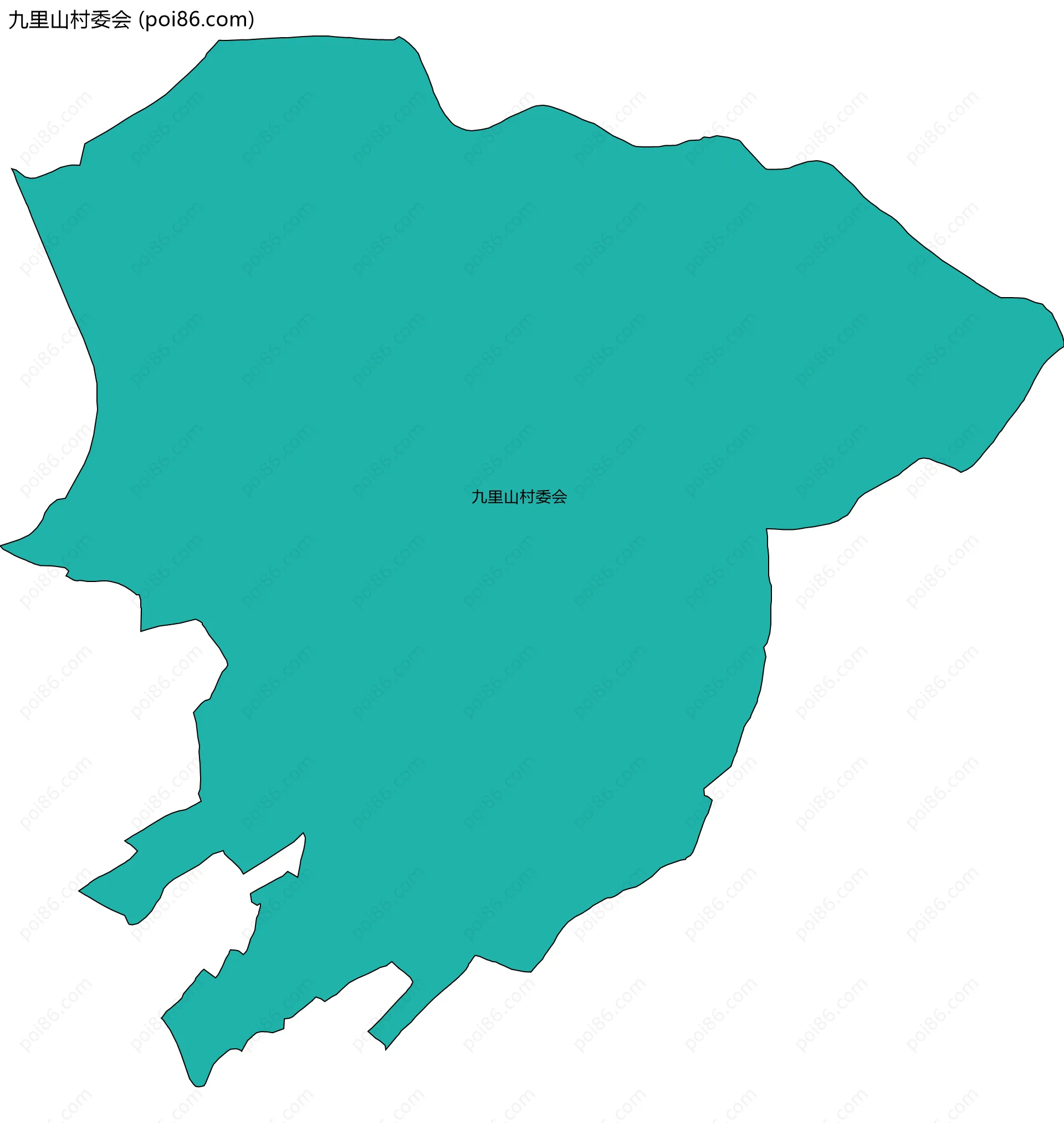 九里山村委会边界地图