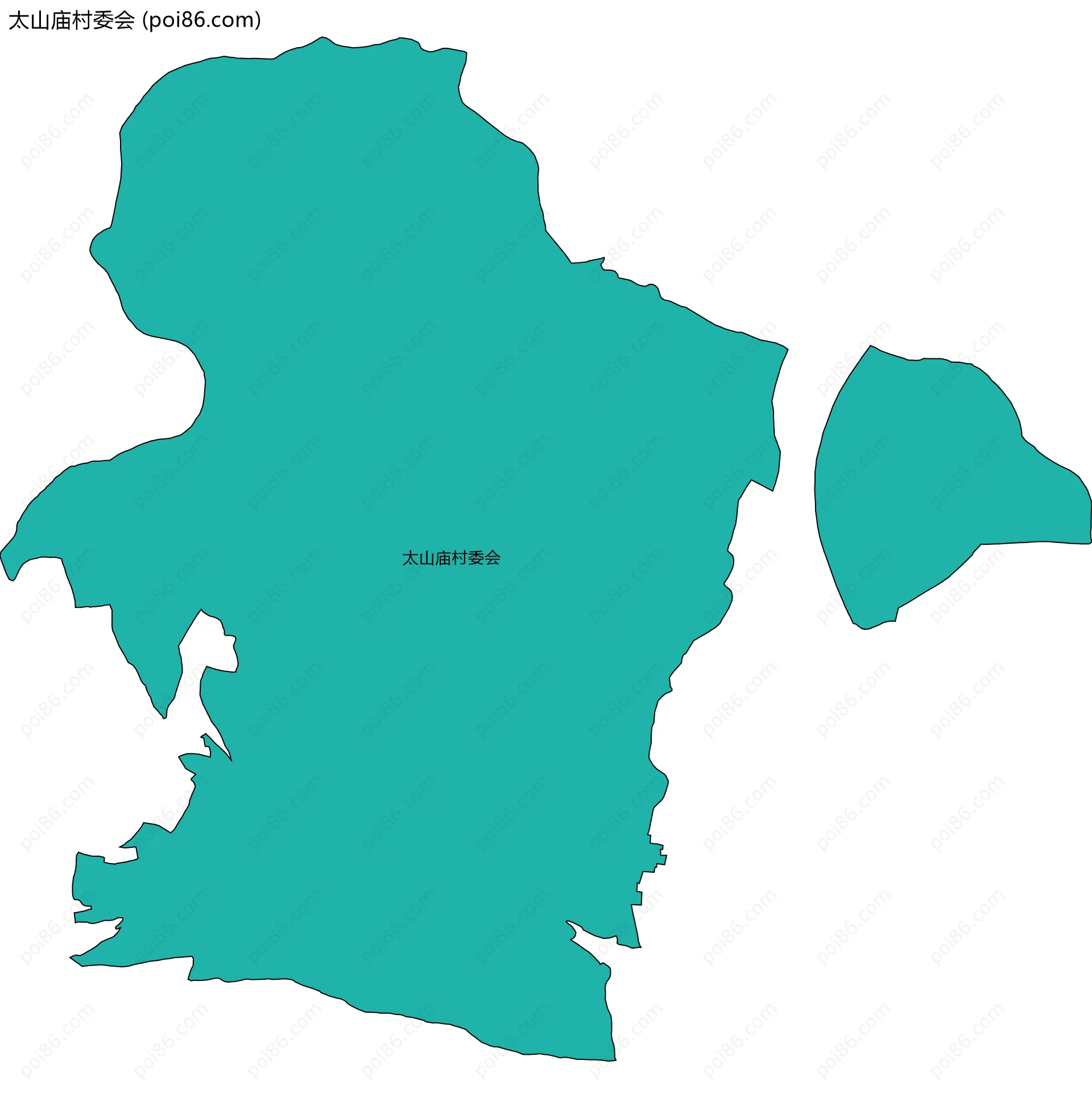 太山庙村委会边界地图