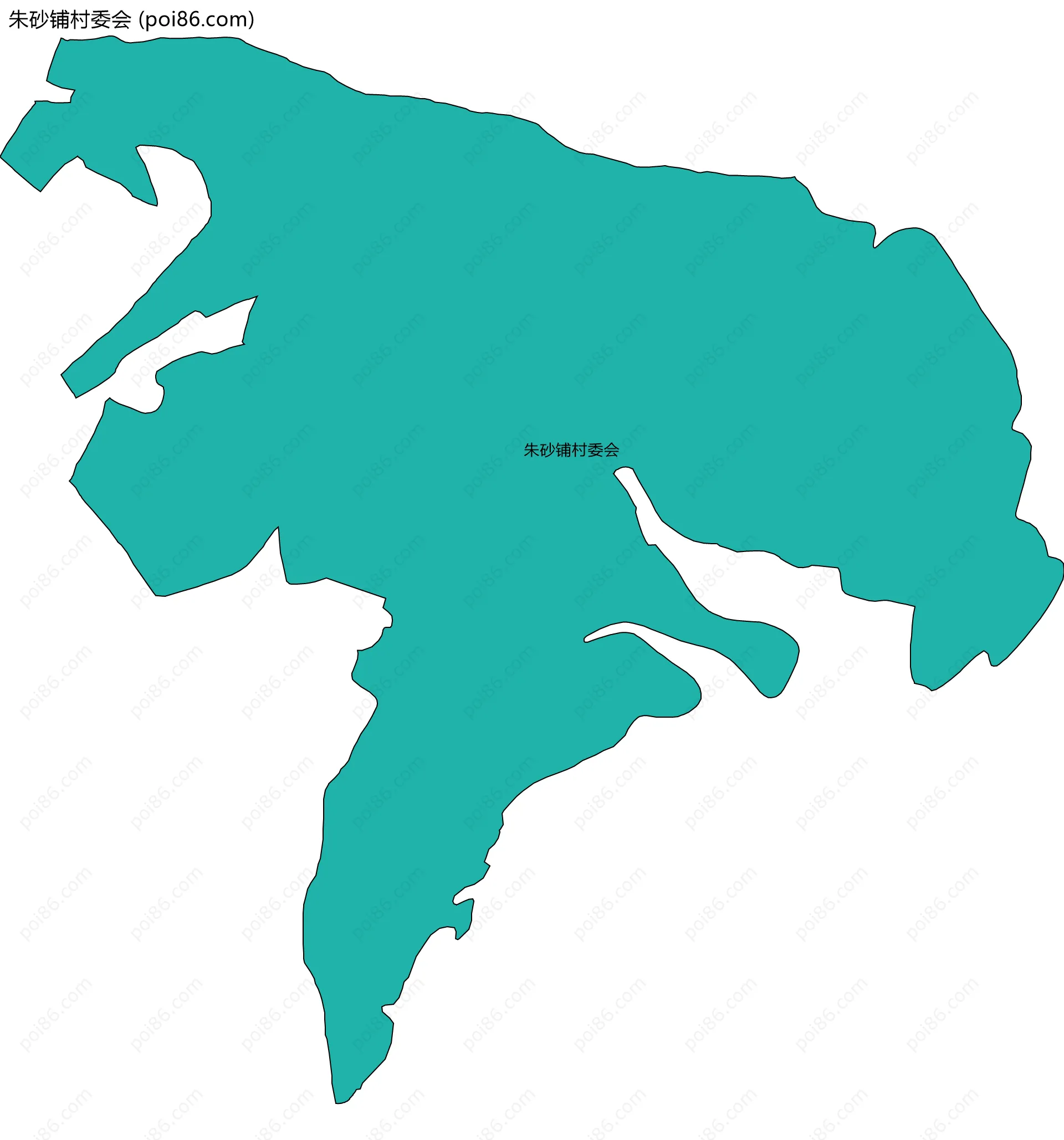 朱砂铺村委会边界地图