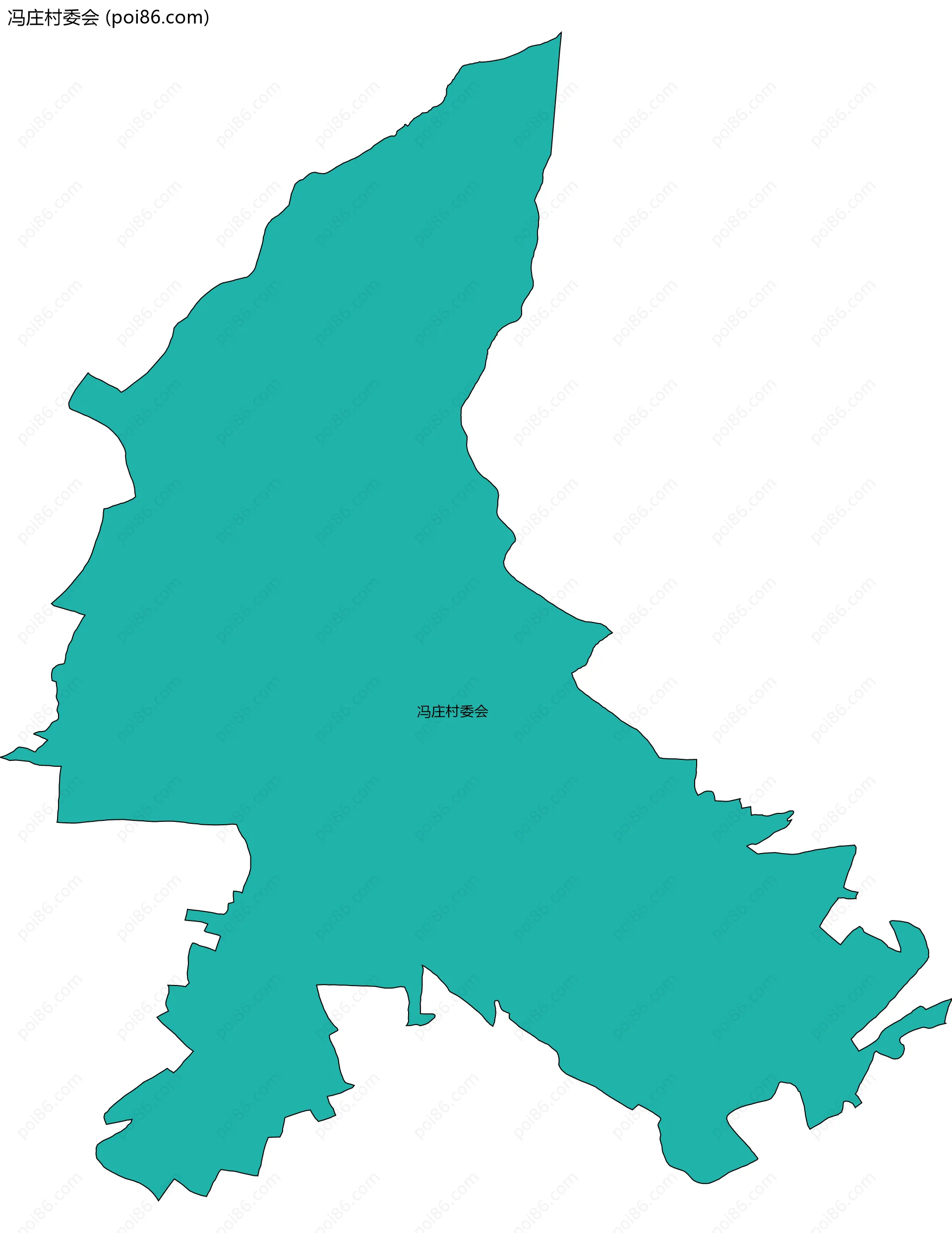 冯庄村委会边界地图