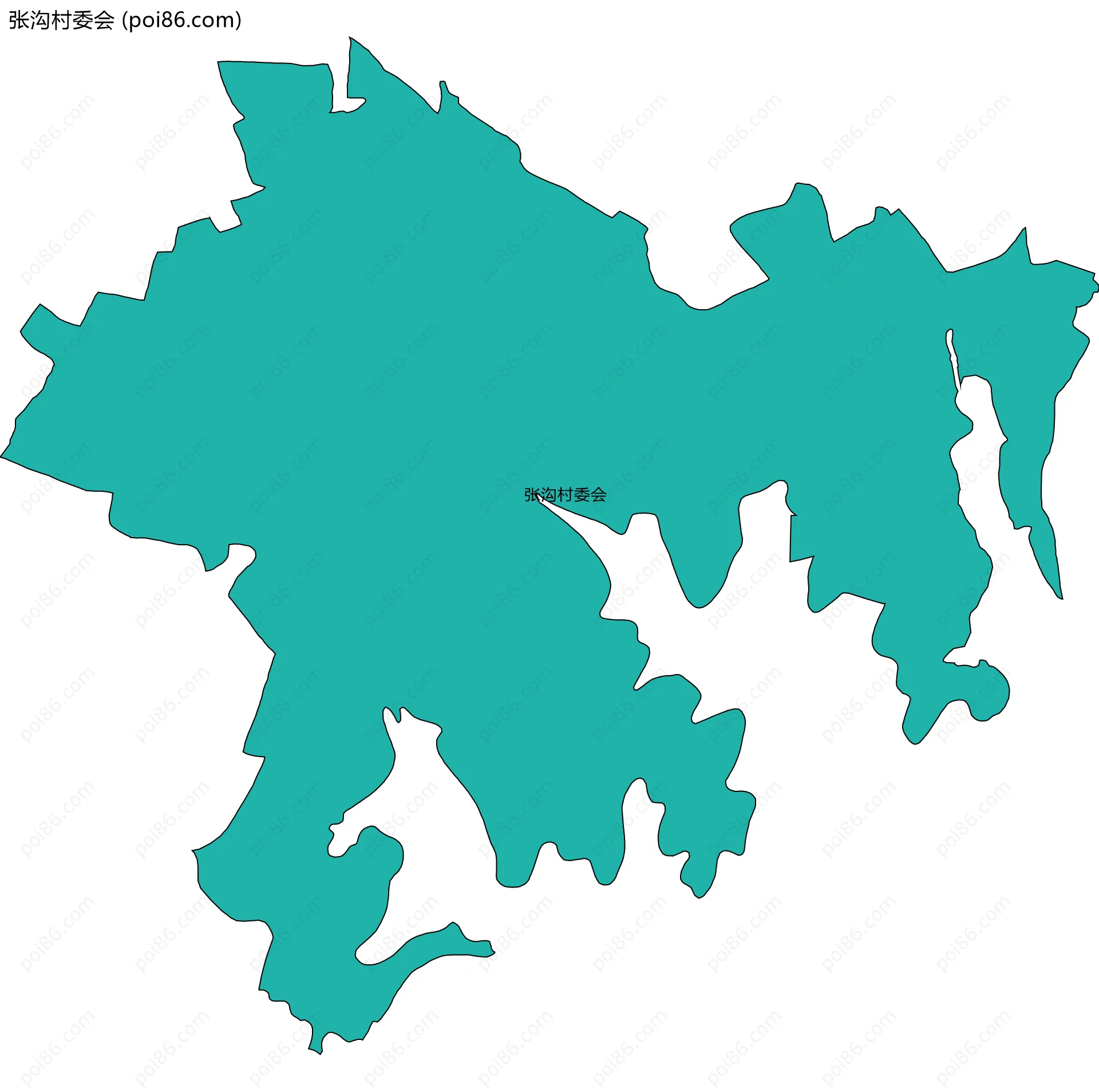 张沟村委会边界地图