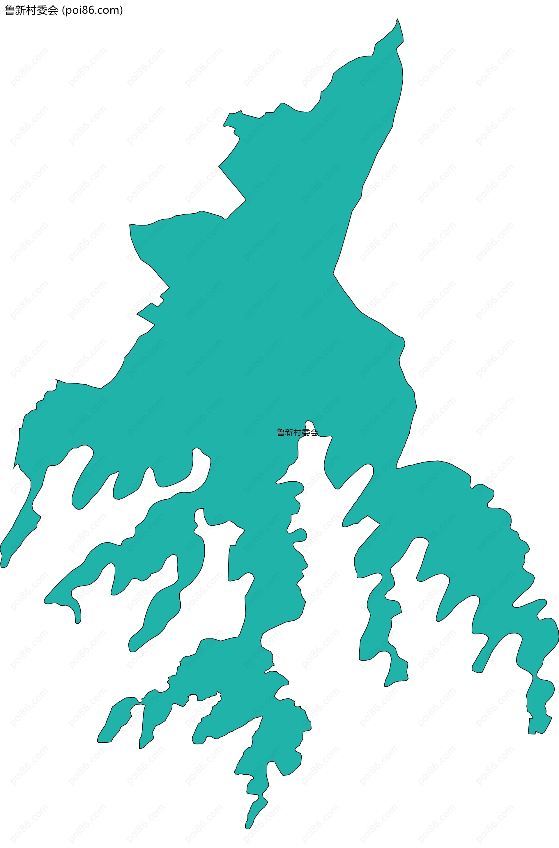 鲁新村委会边界地图