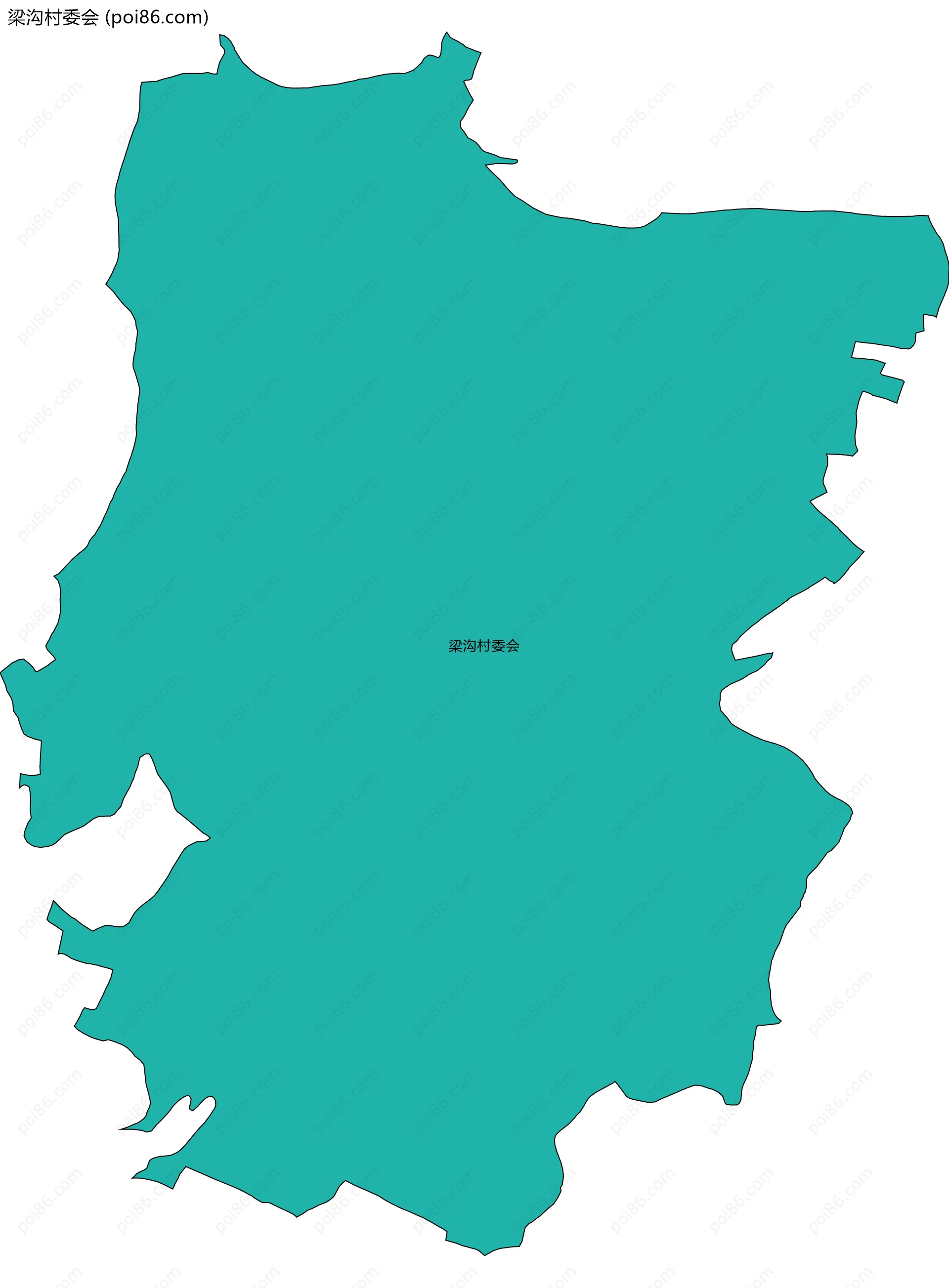 梁沟村委会边界地图