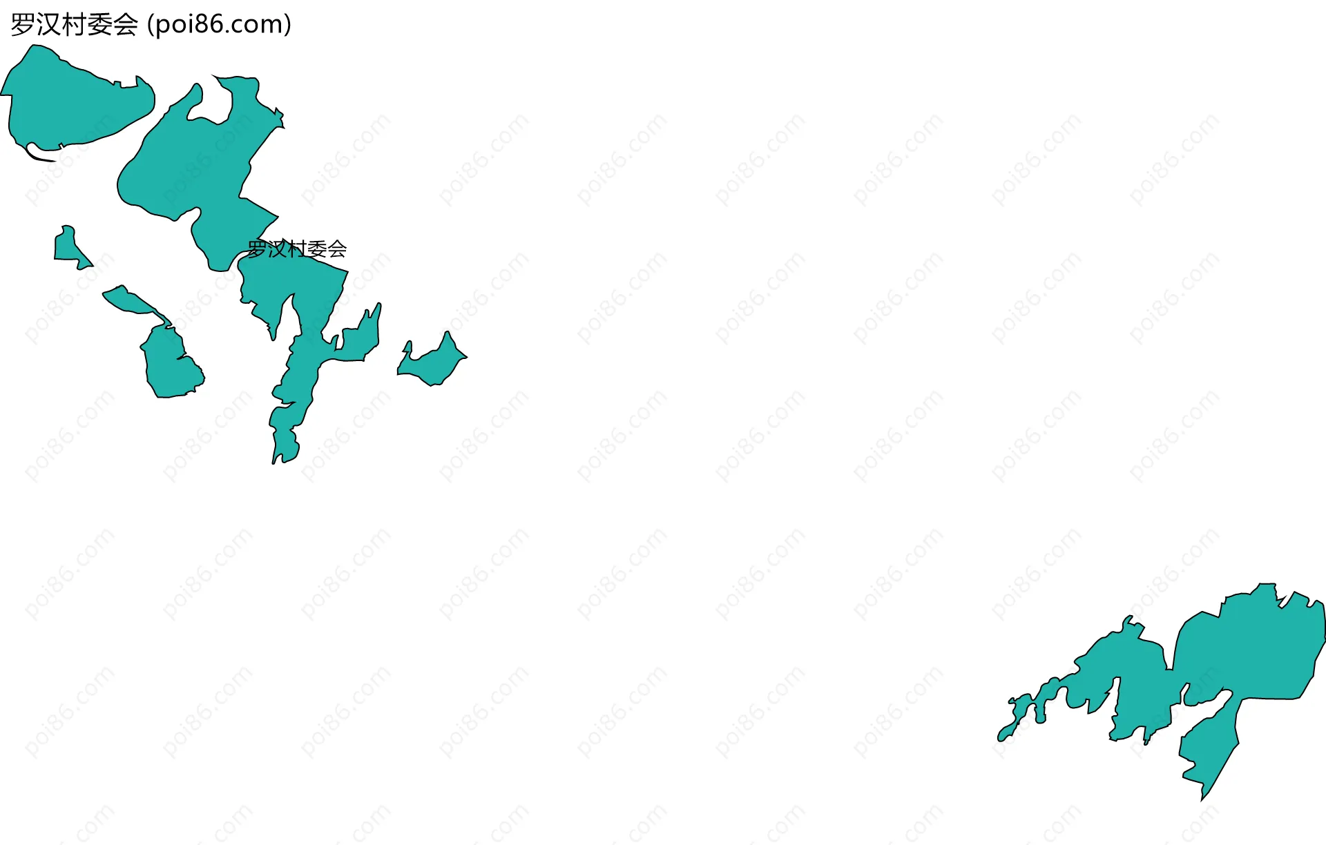 罗汉村委会边界地图