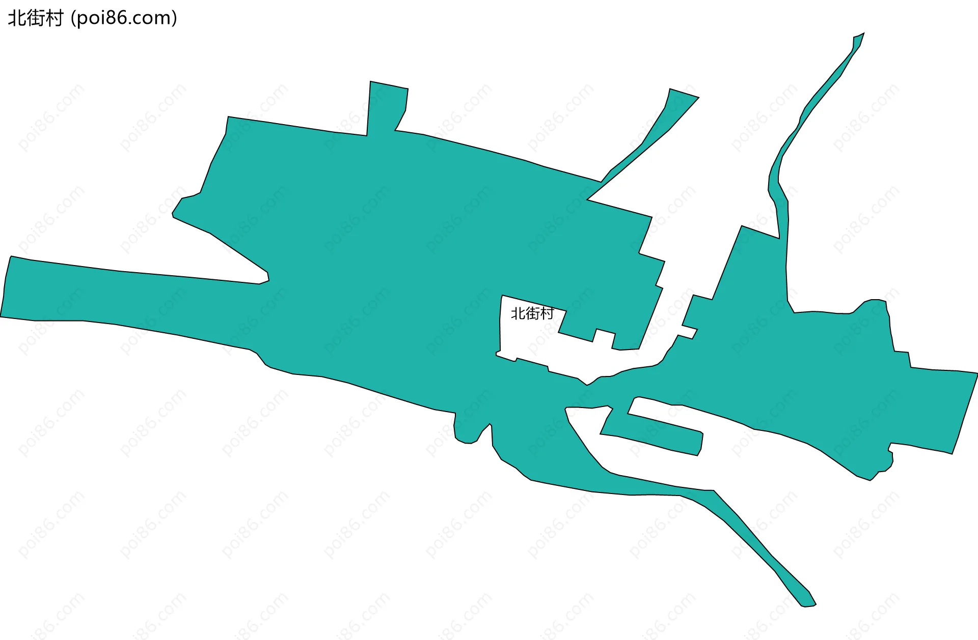北街村边界地图