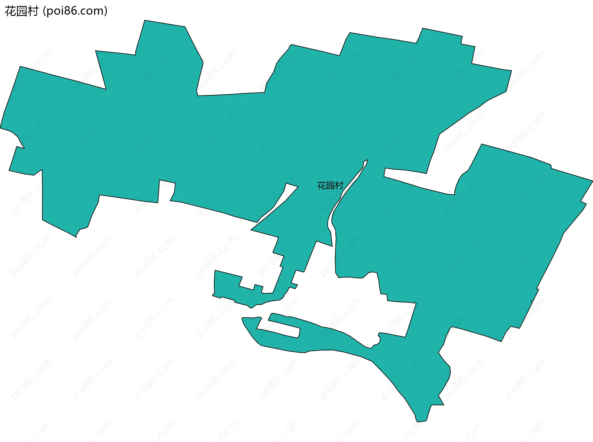花园村边界地图