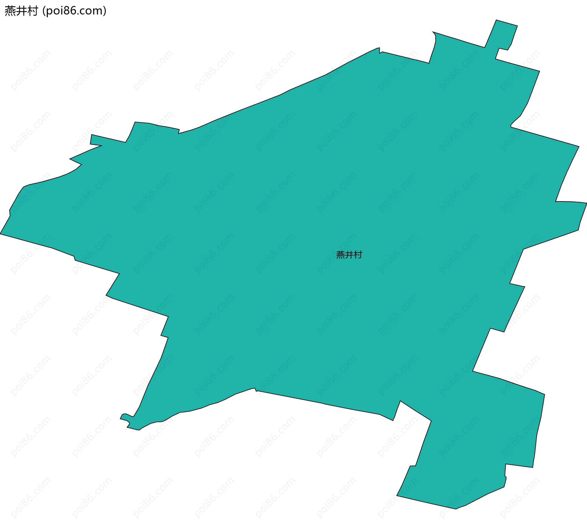 燕井村边界地图