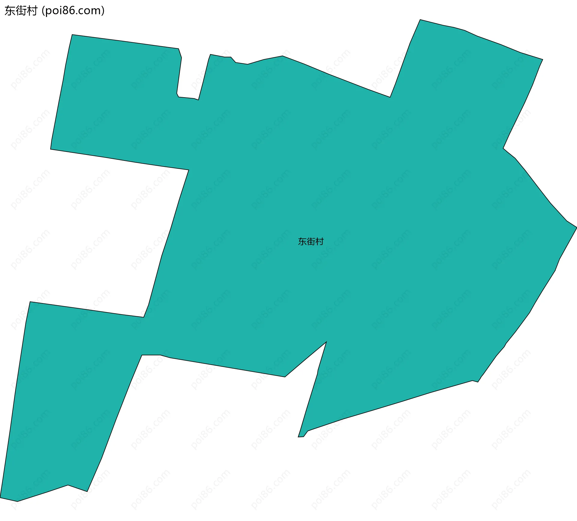 东街村边界地图