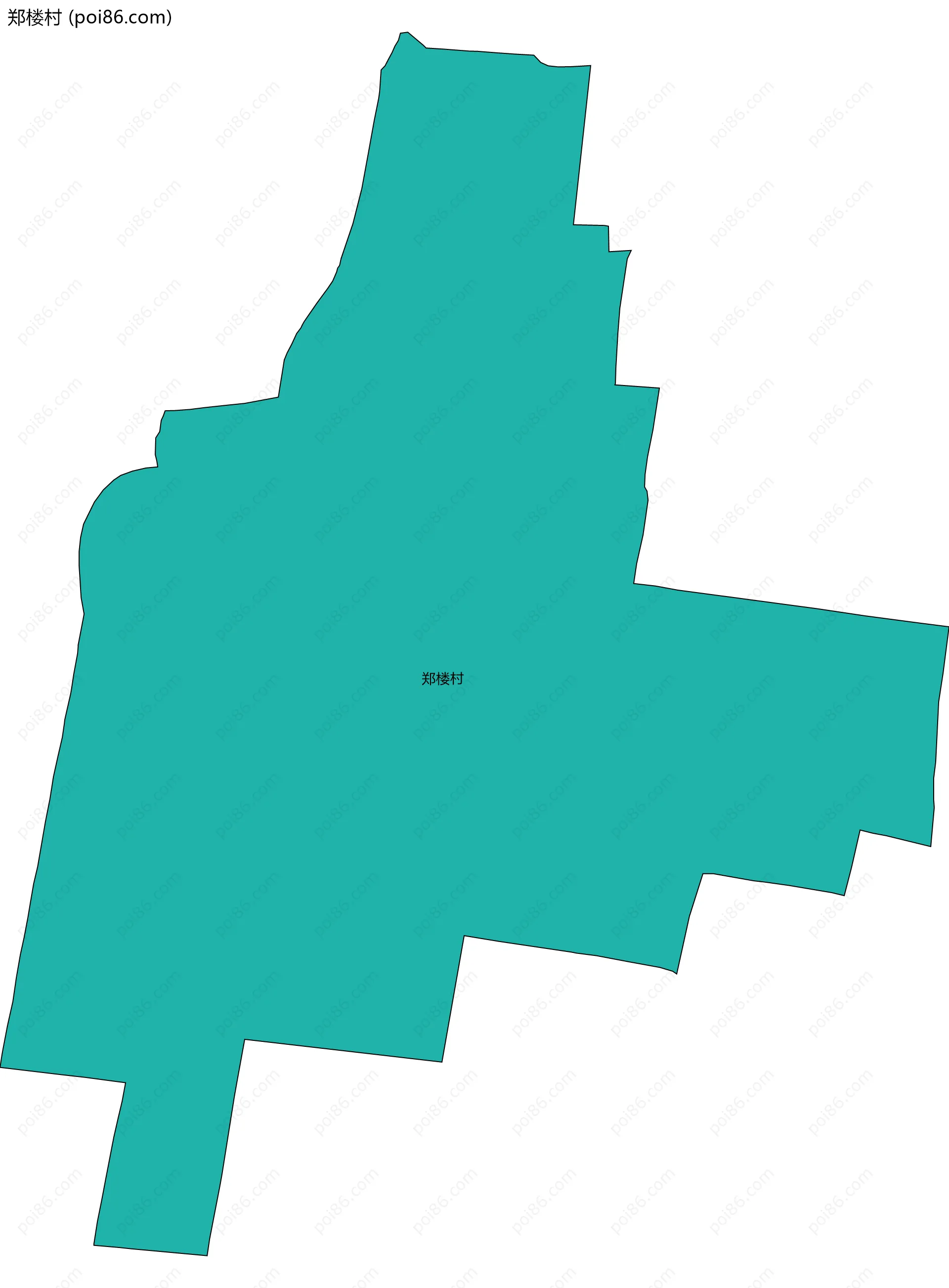 郑楼村边界地图