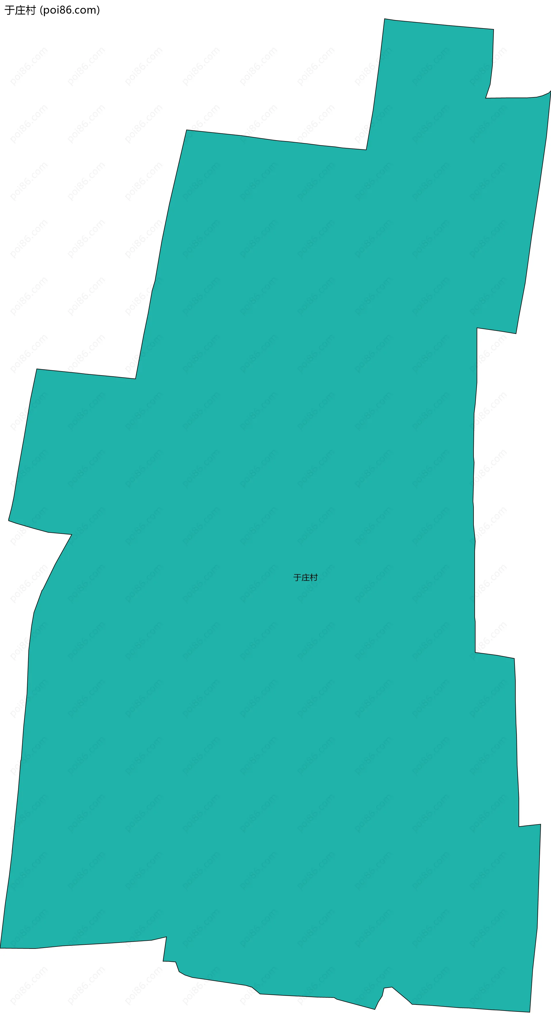 于庄村边界地图