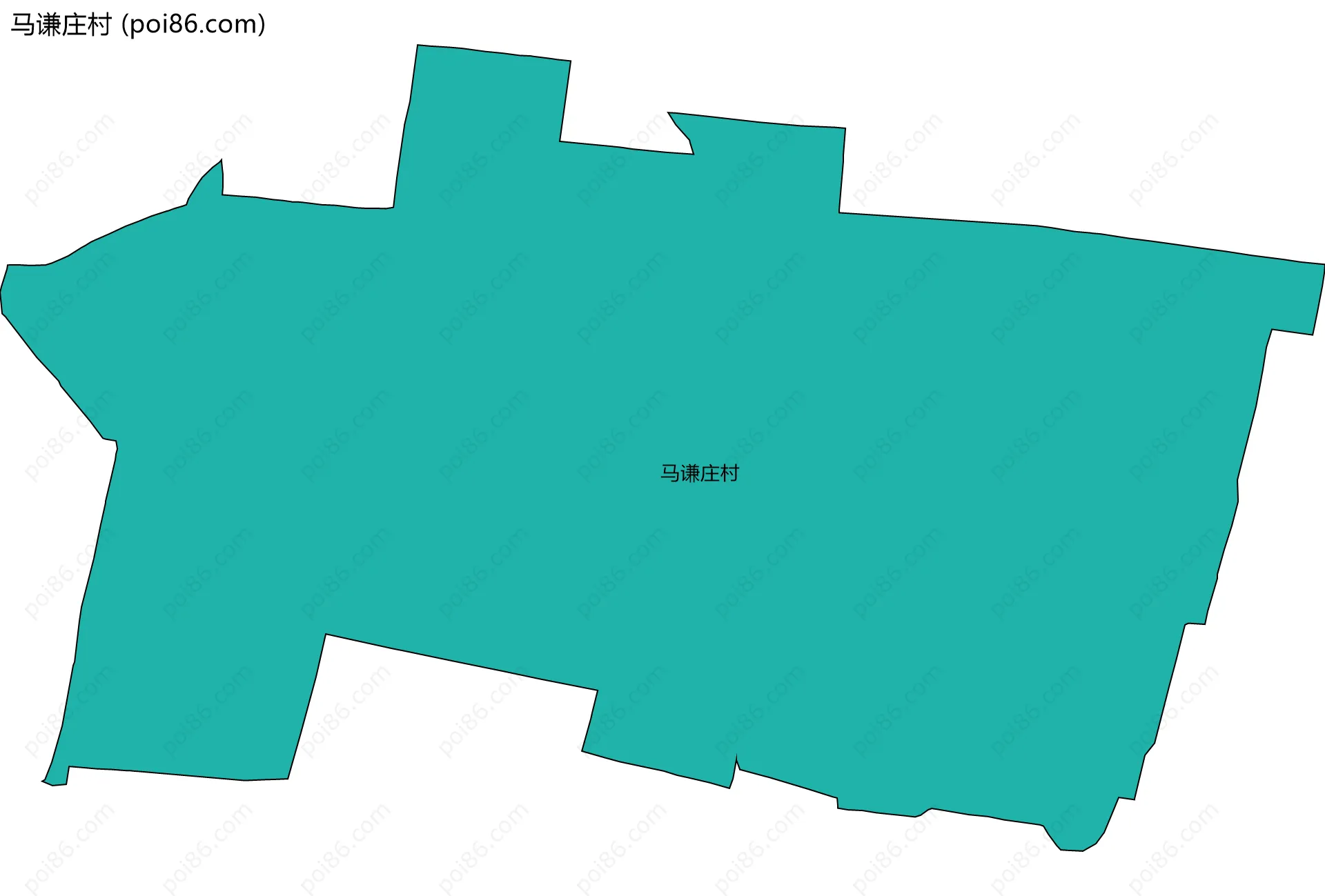 马谦庄村边界地图