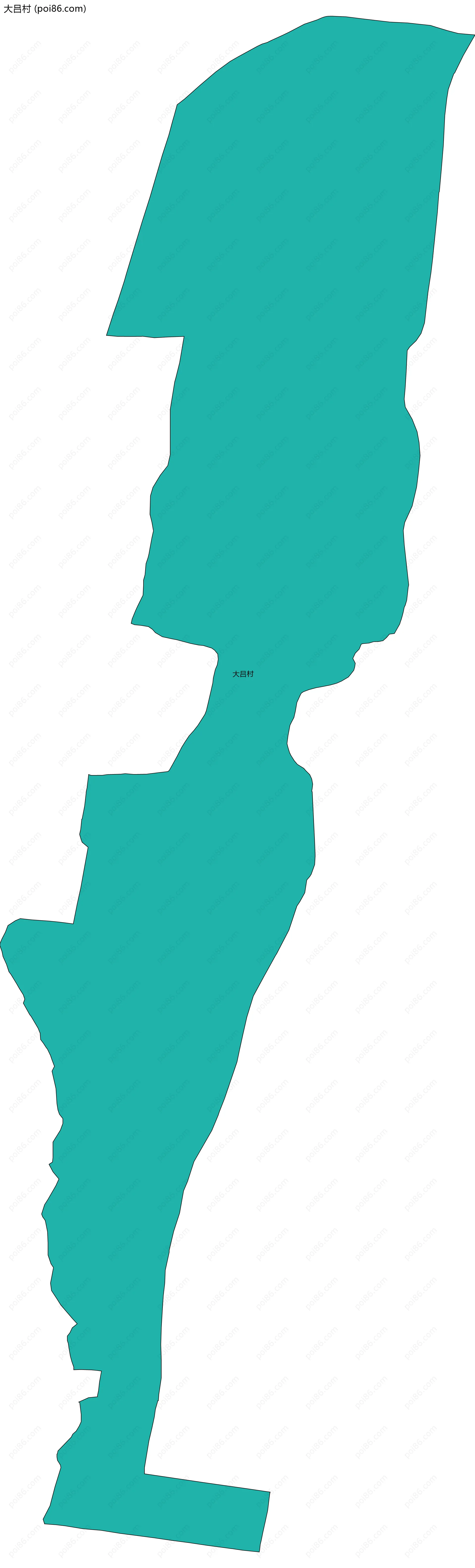 大吕村边界地图