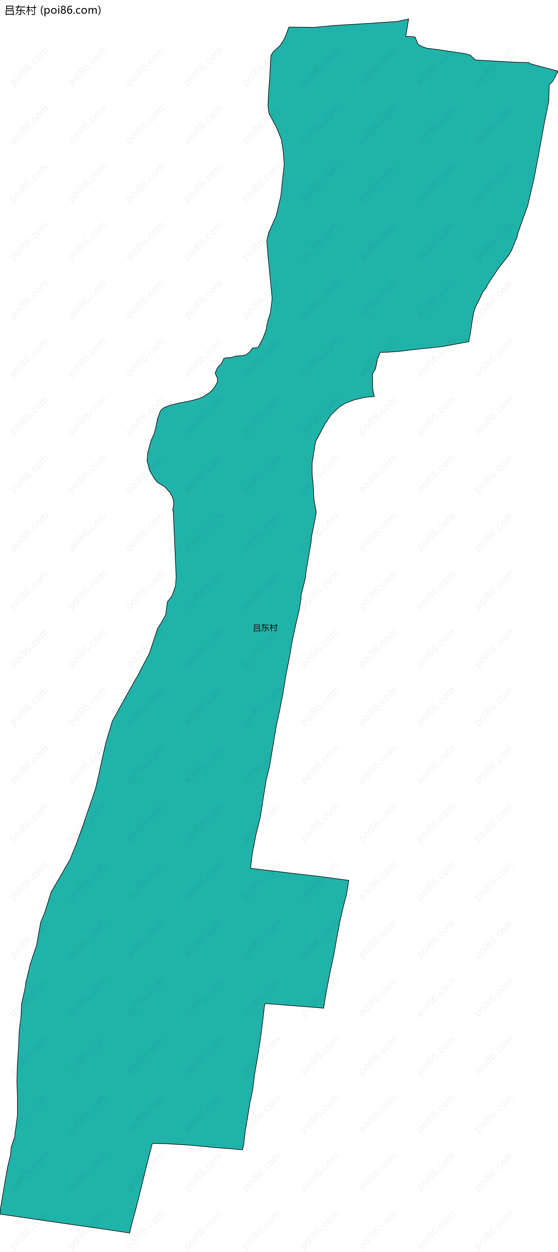 吕东村边界地图