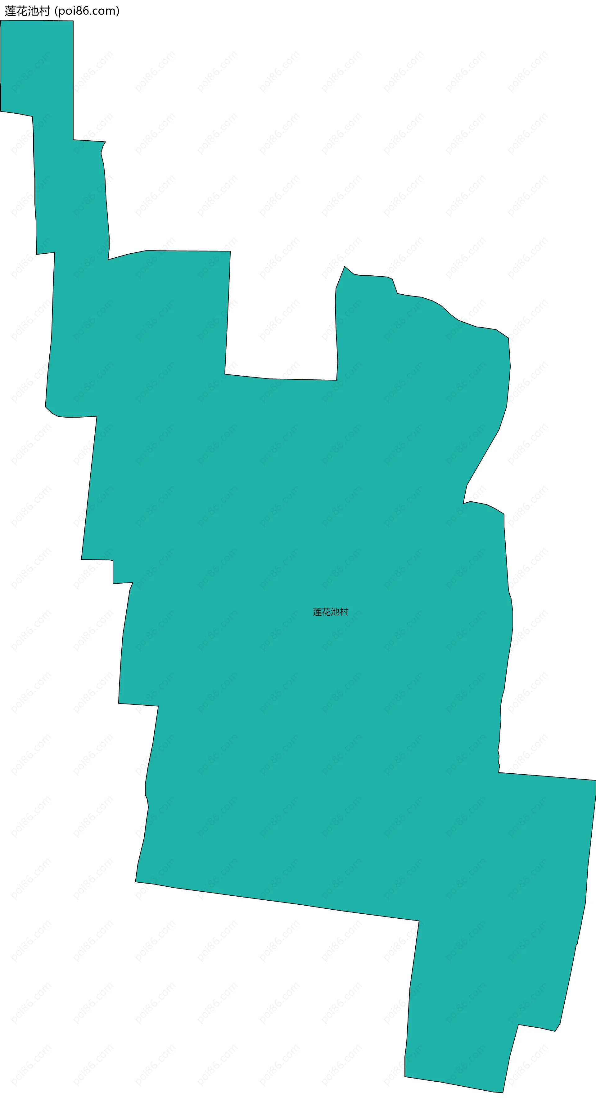 莲花池村边界地图