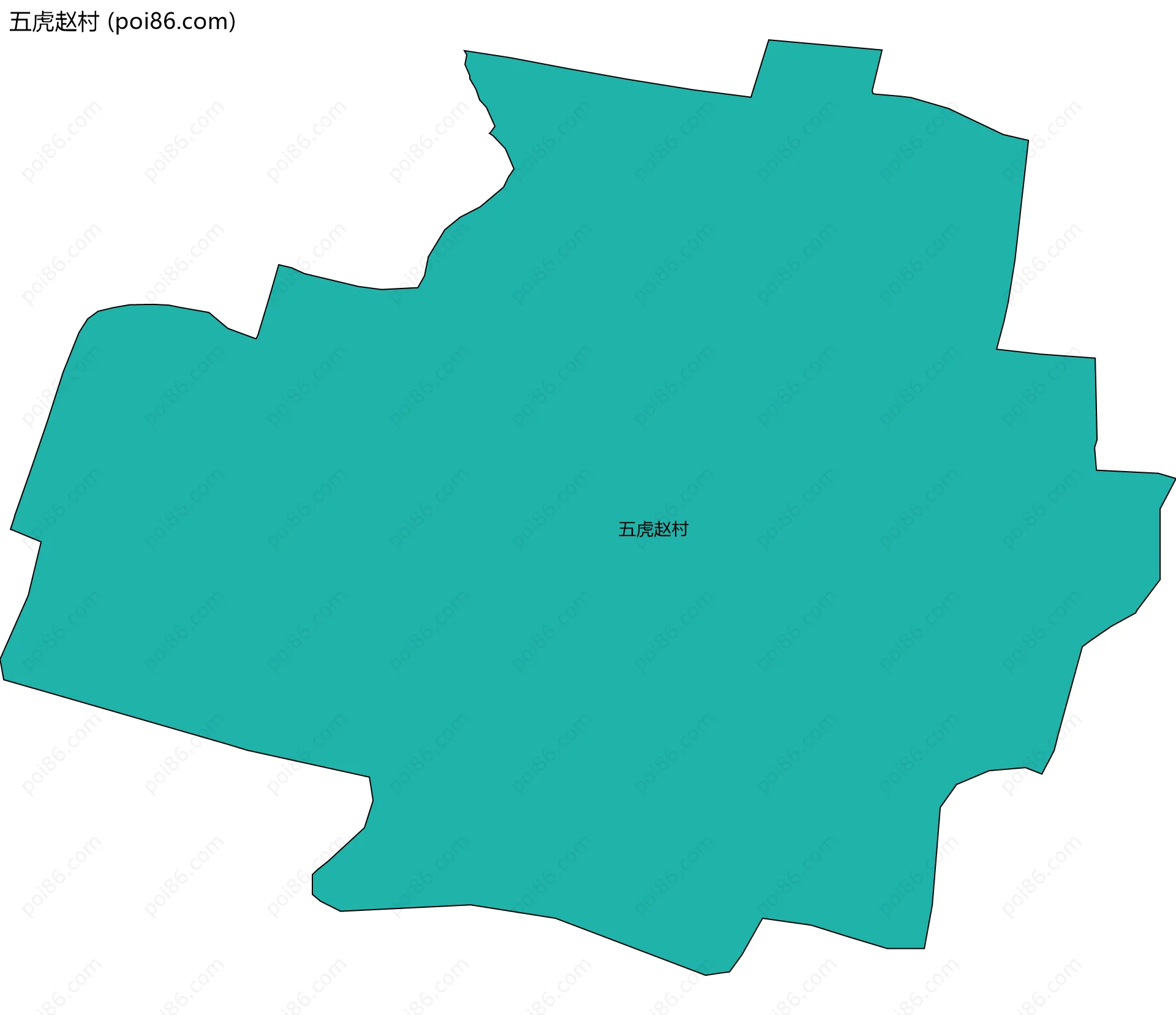 五虎赵村边界地图