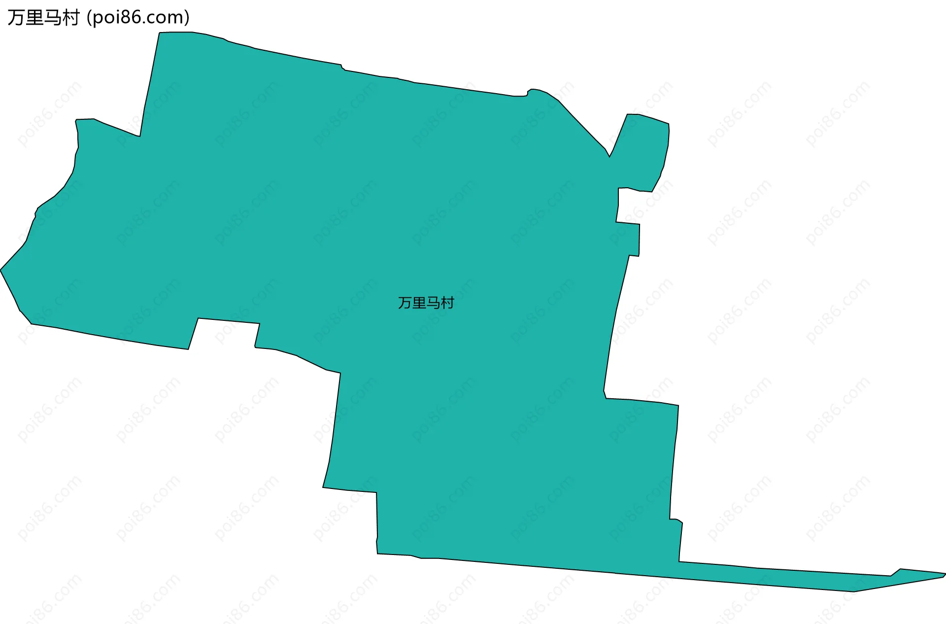 万里马村边界地图