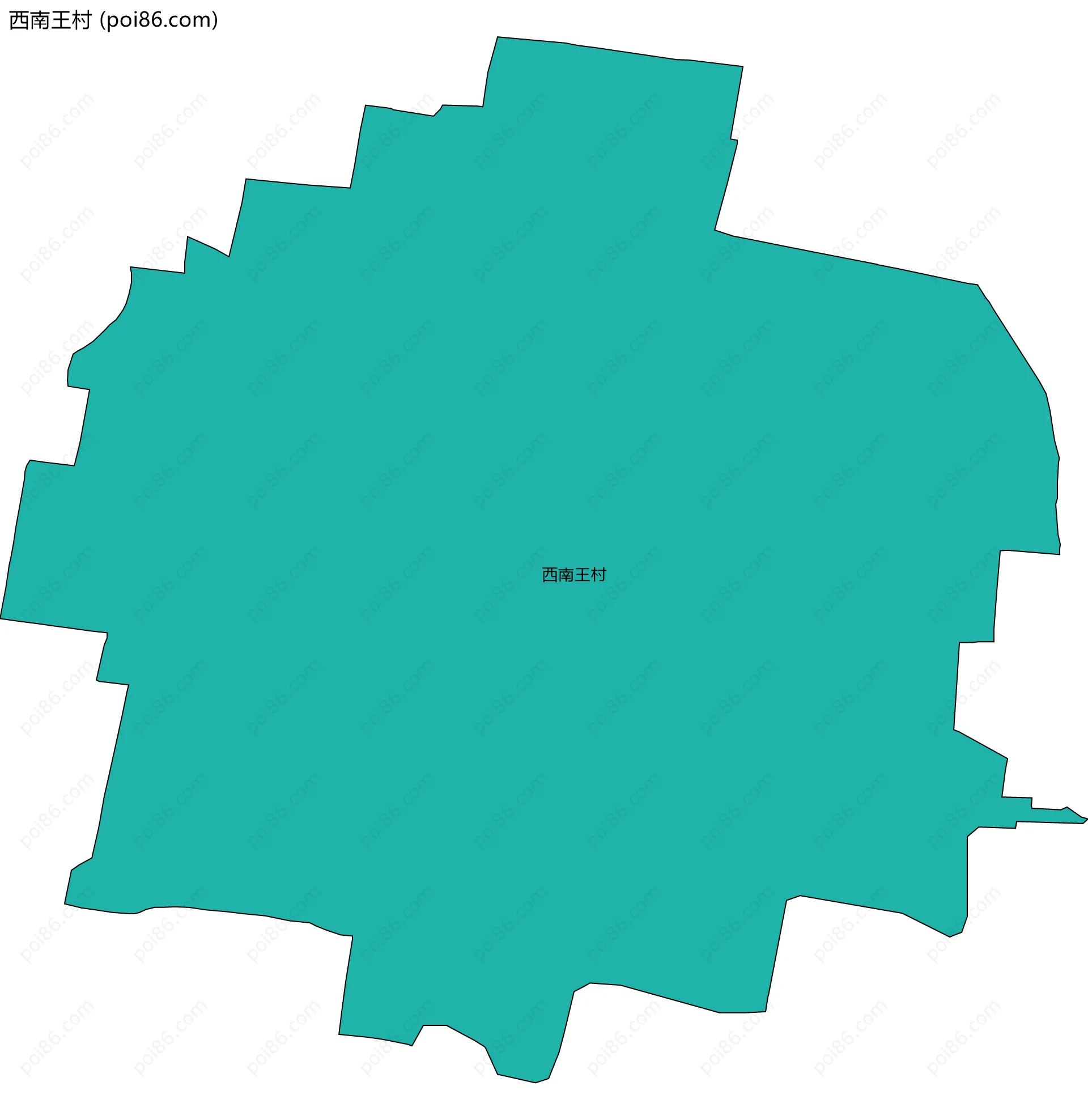 西南王村边界地图