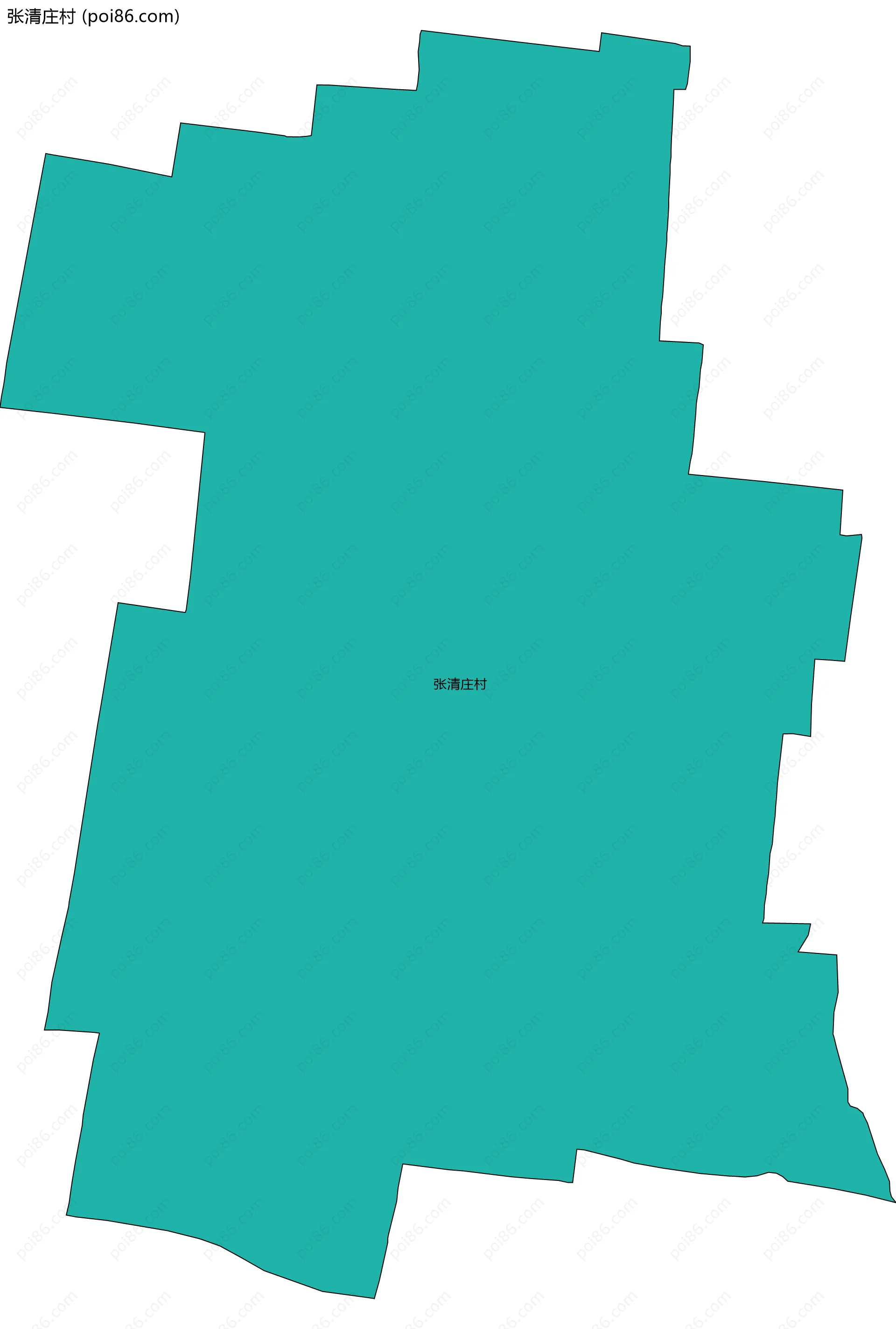 张清庄村边界地图