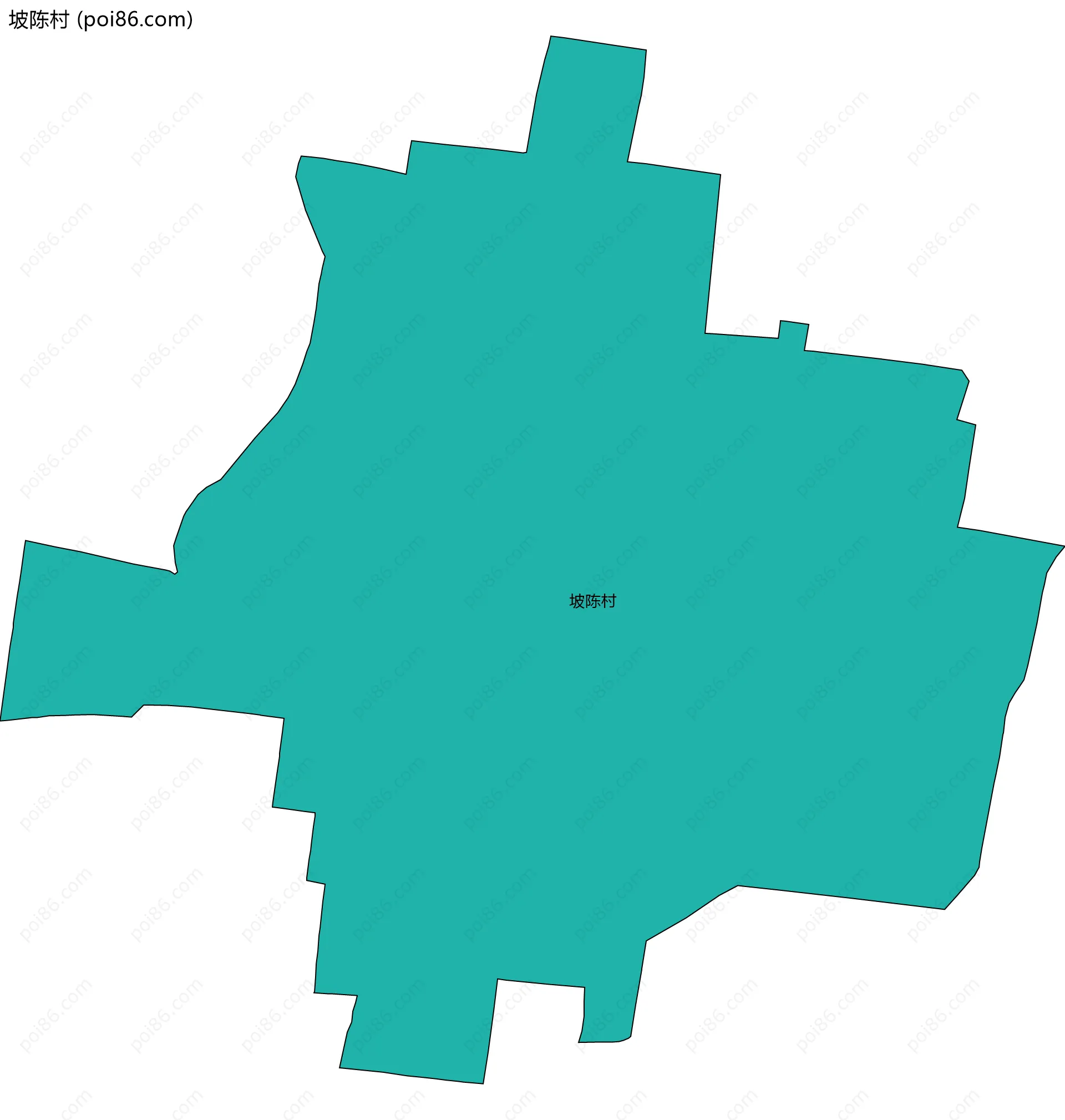 坡陈村边界地图