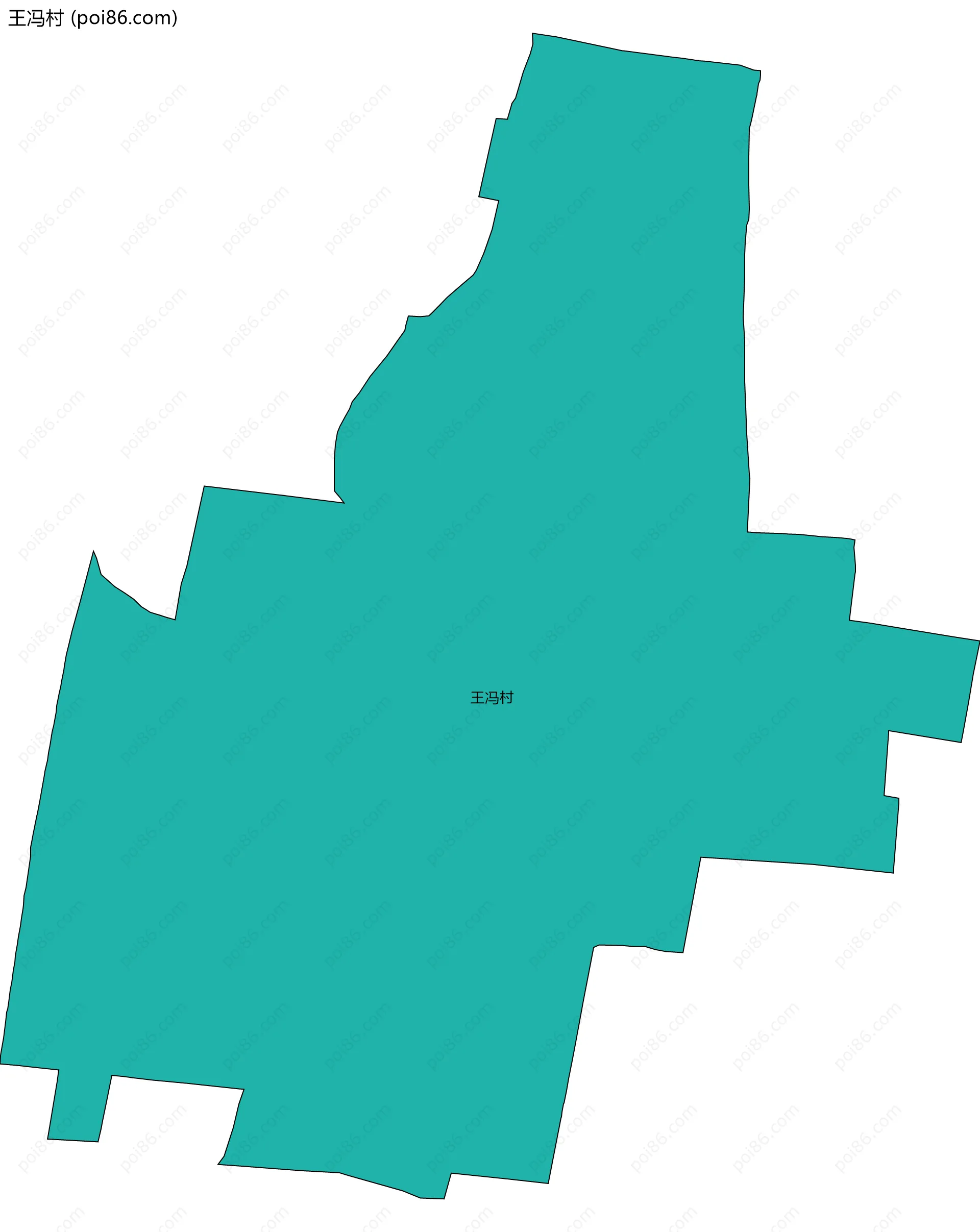 王冯村边界地图