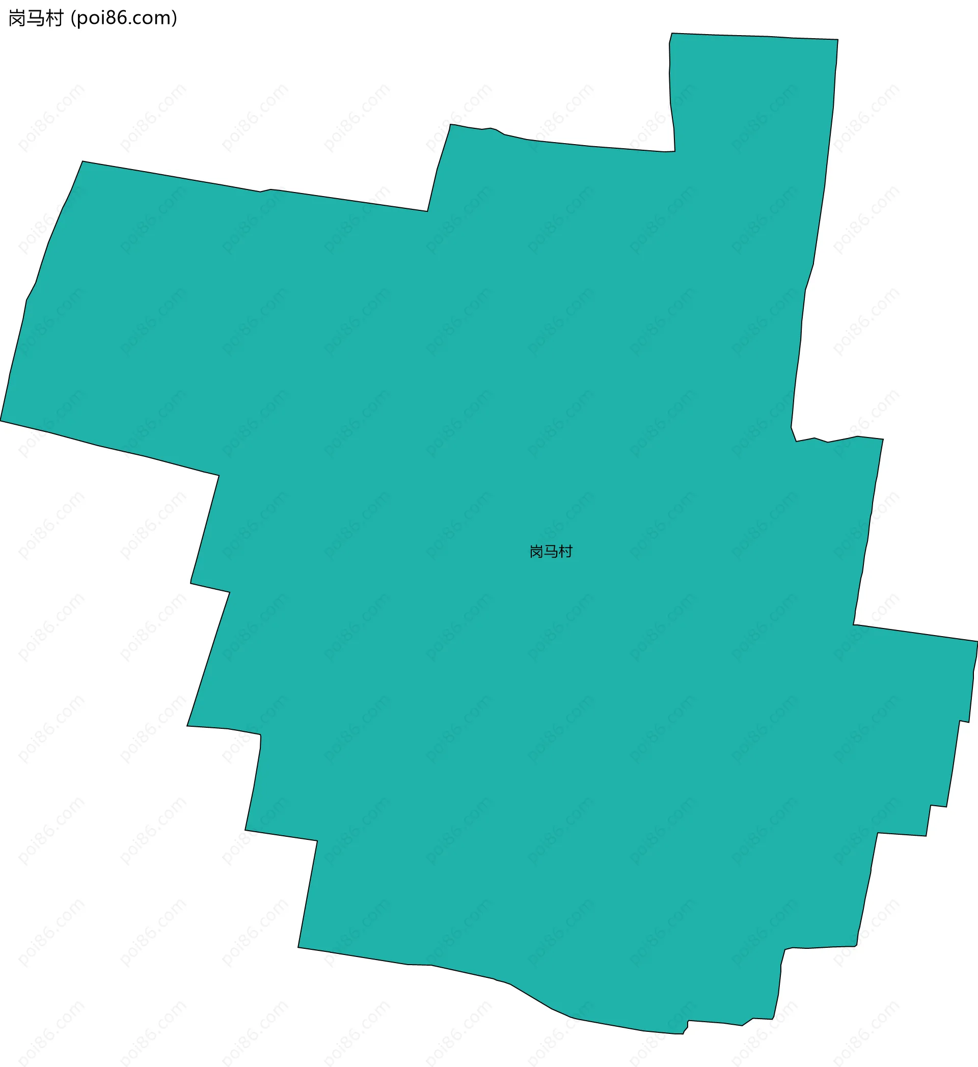 岗马村边界地图