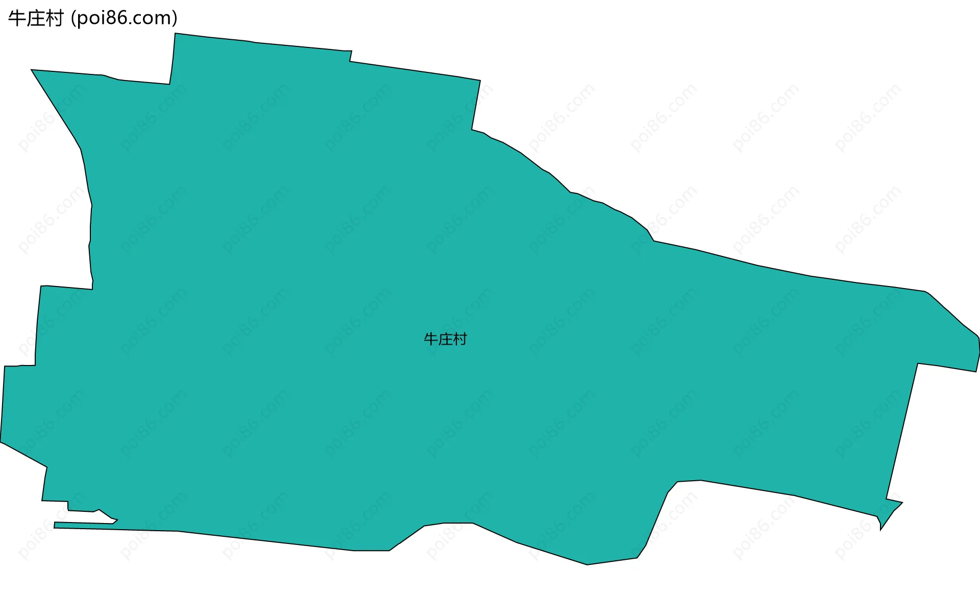 牛庄村边界地图