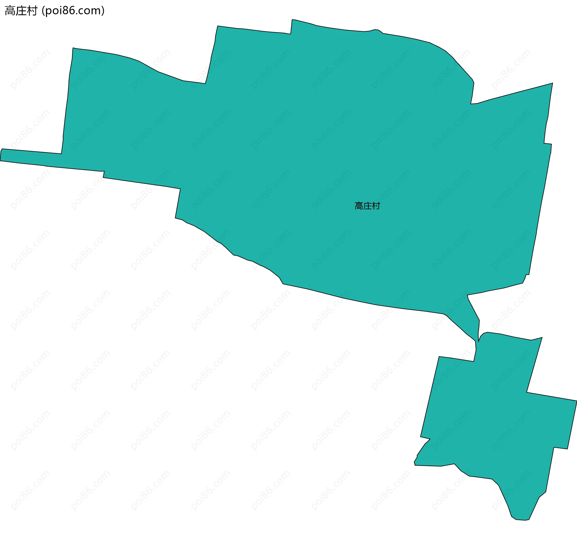 高庄村边界地图