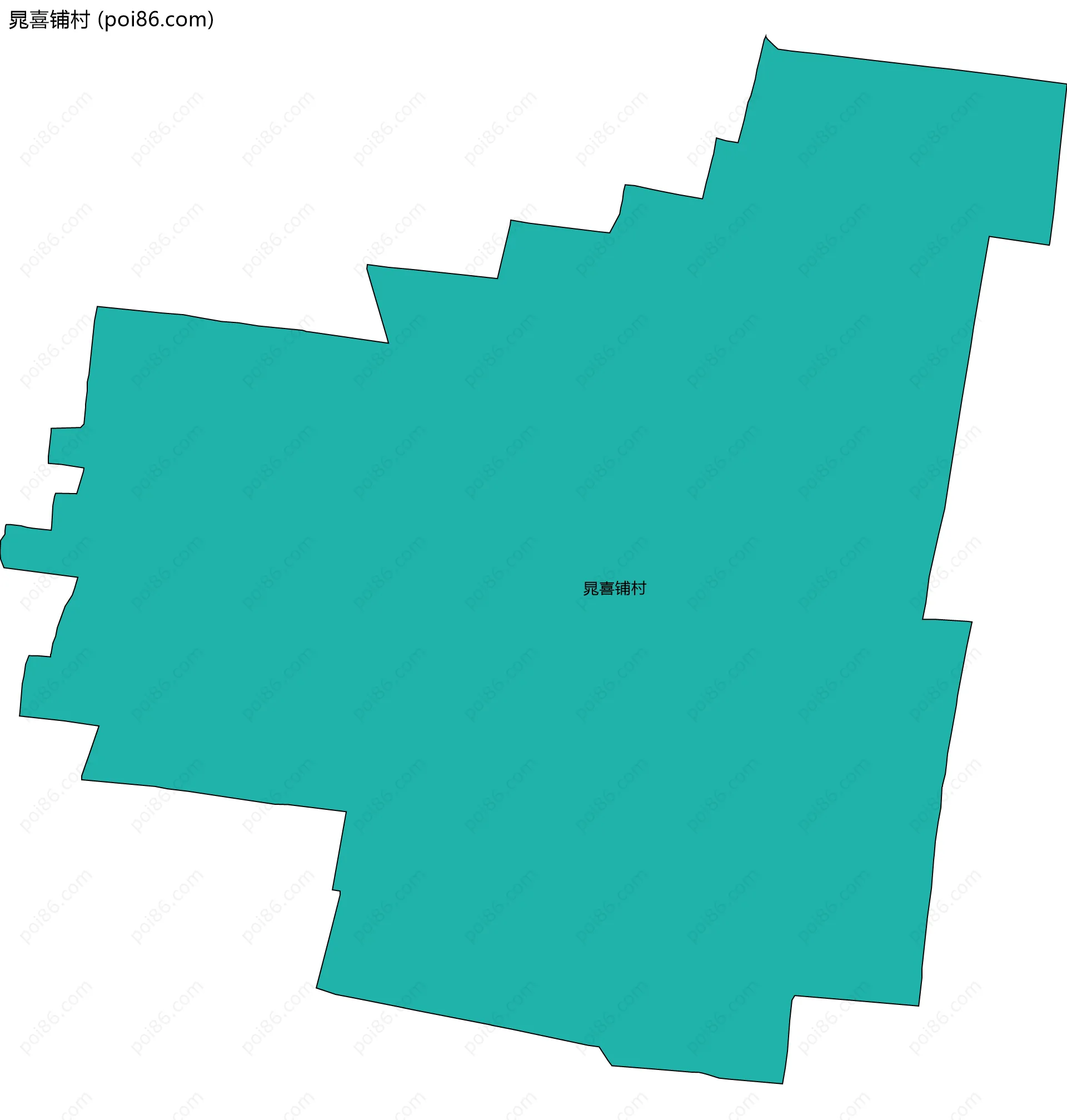 晁喜铺村边界地图