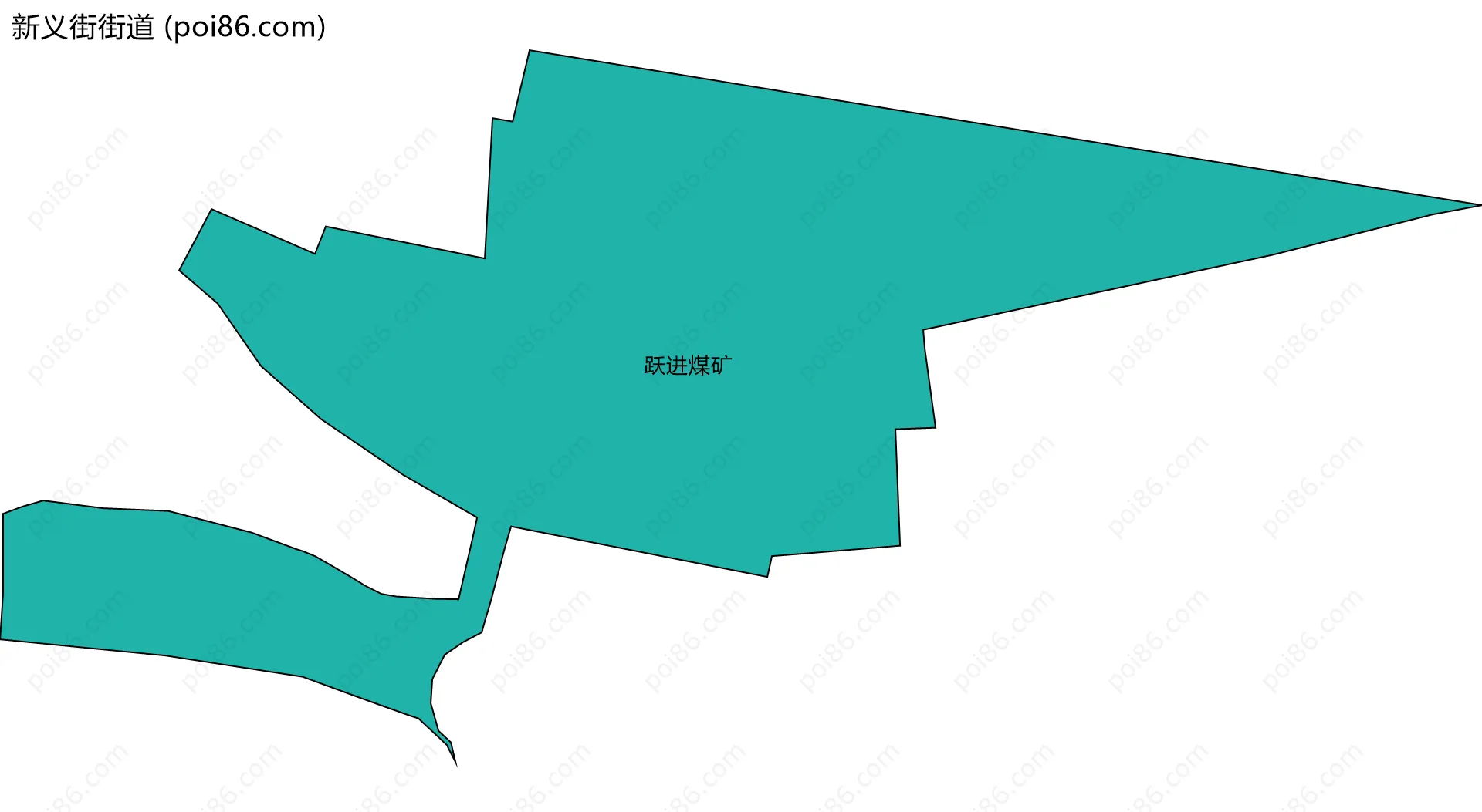 新义街街道边界地图(五级行政区划)