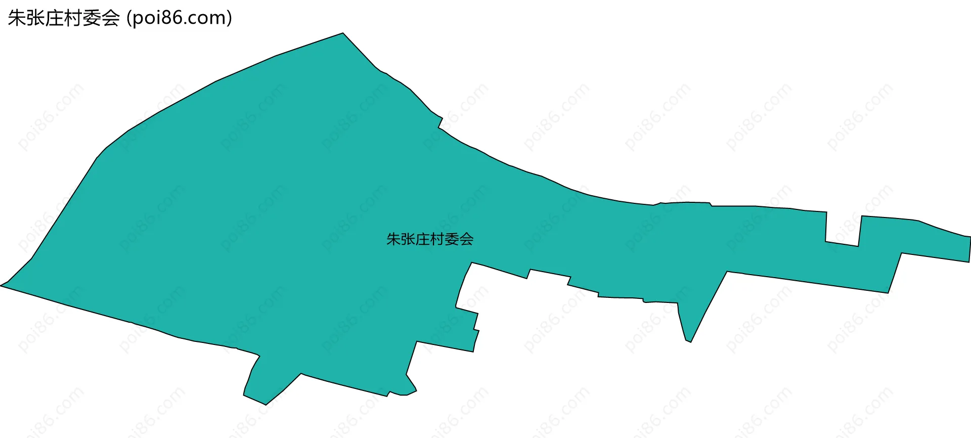 朱张庄村委会边界地图