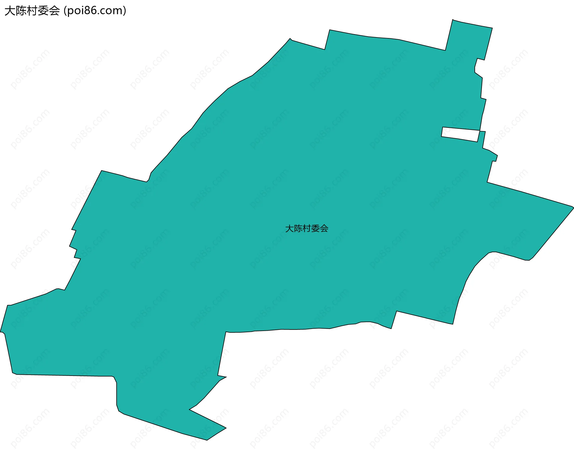 大陈村委会边界地图