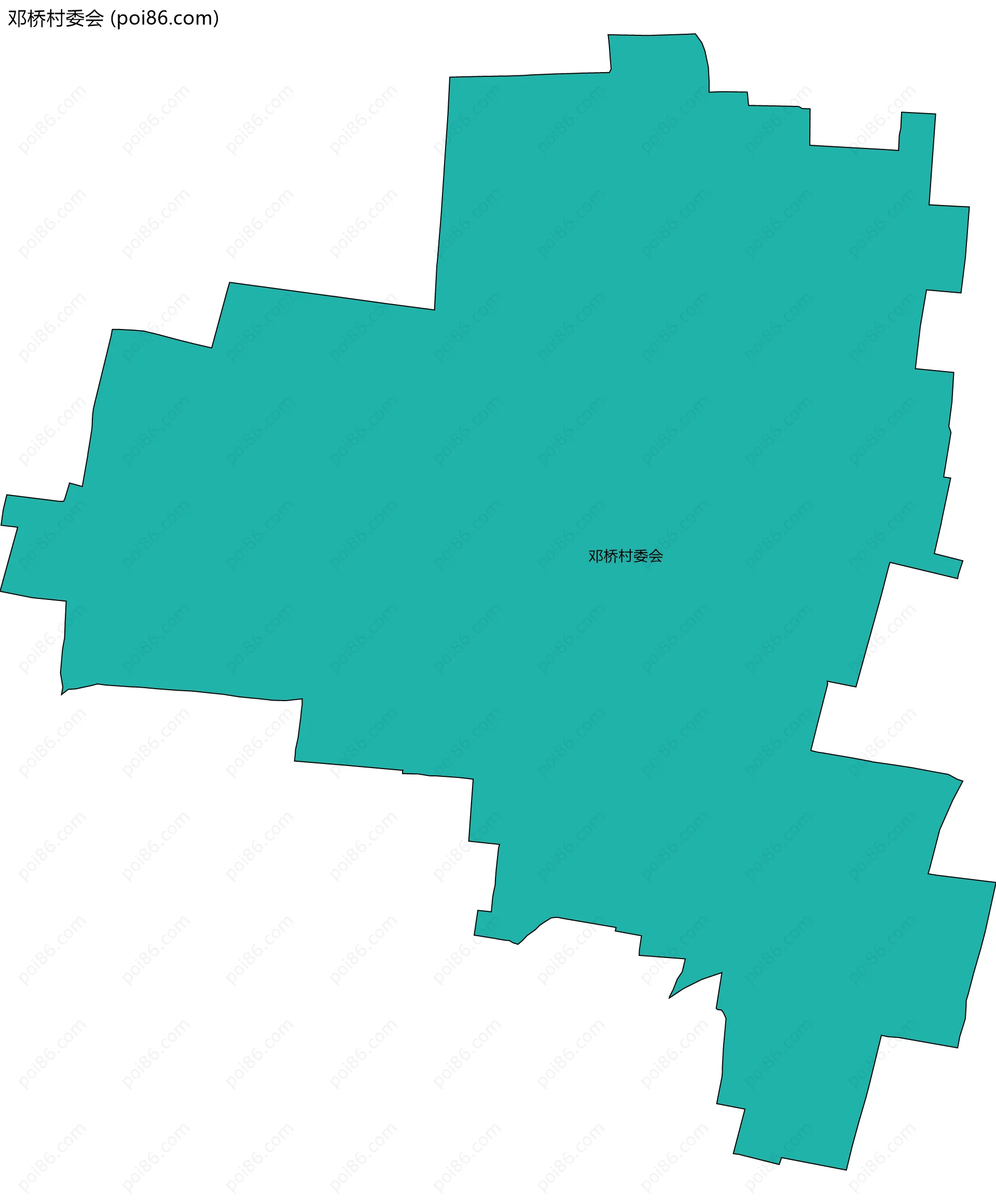 邓桥村委会边界地图