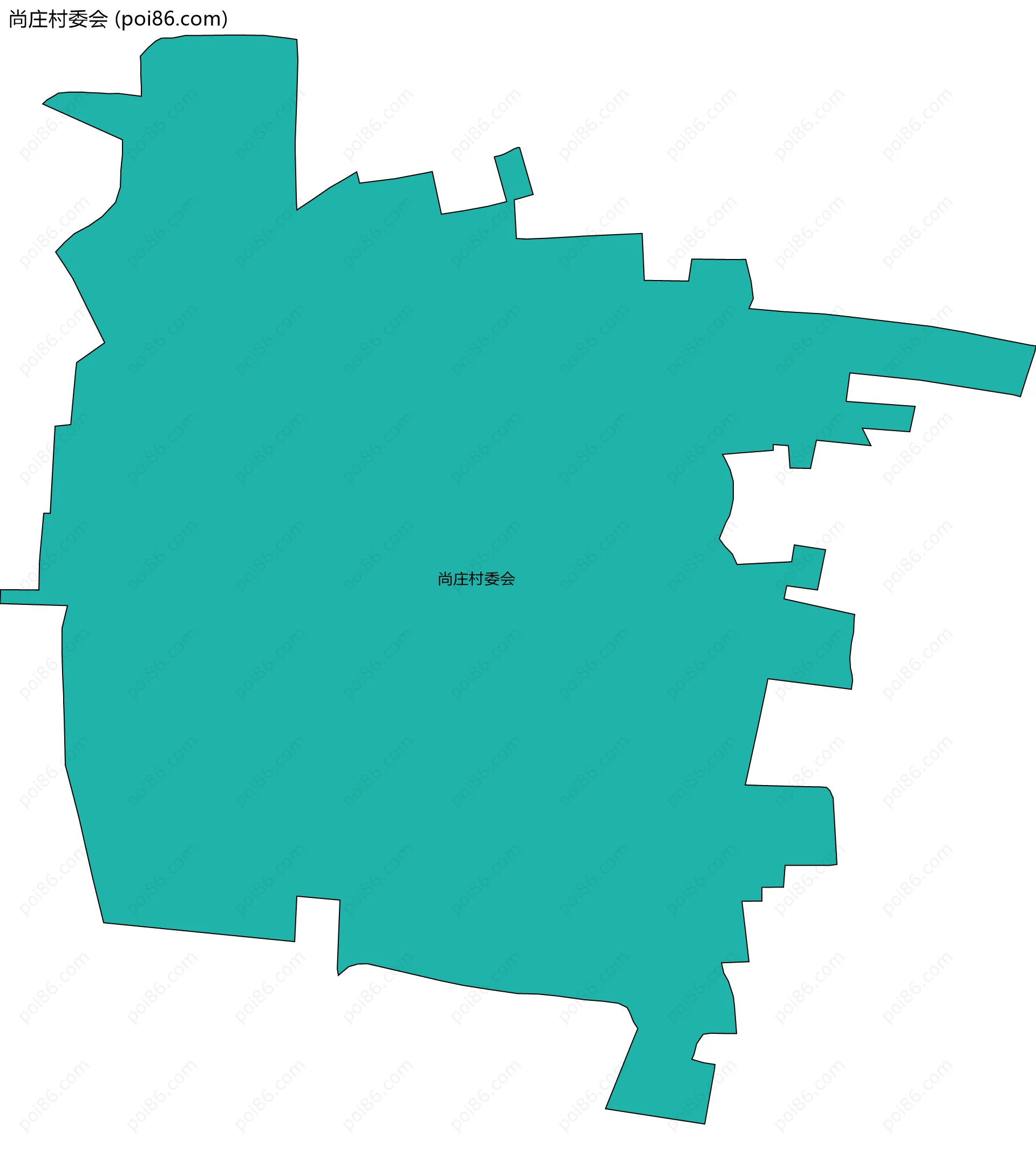 尚庄村委会边界地图