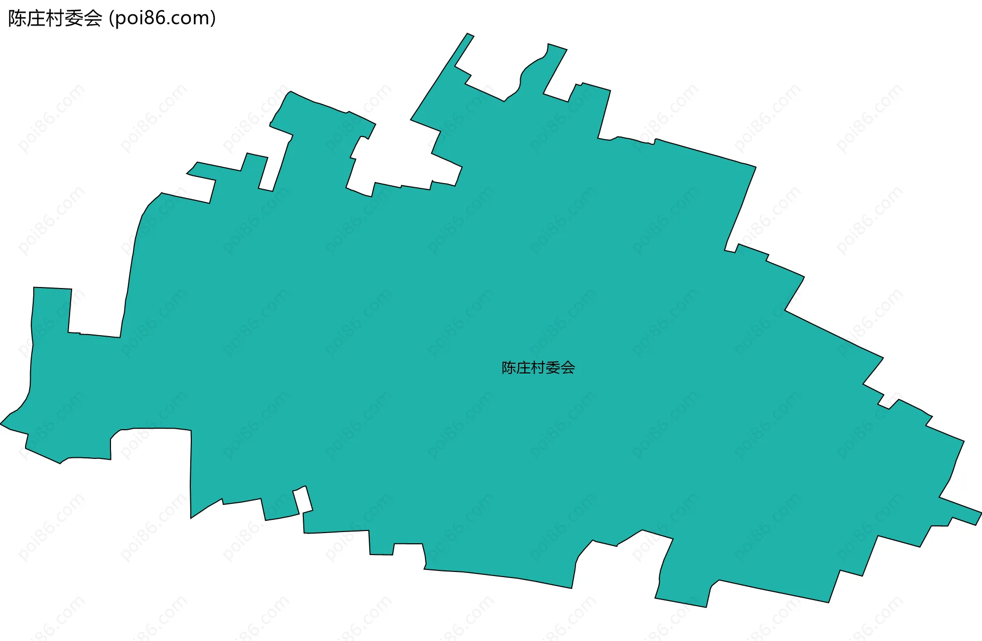 陈庄村委会边界地图