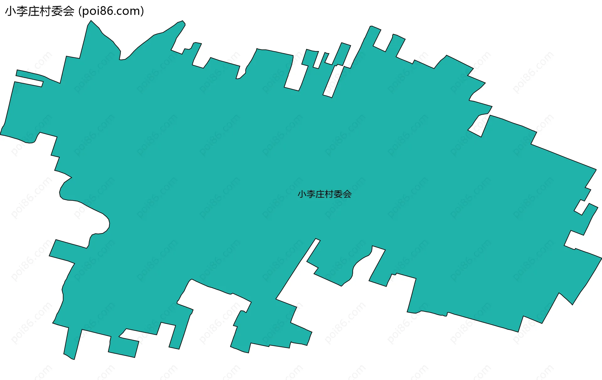 小李庄村委会边界地图