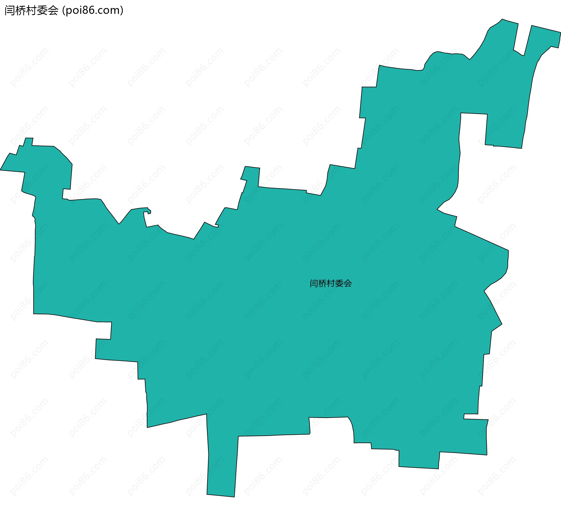 闫桥村委会边界地图