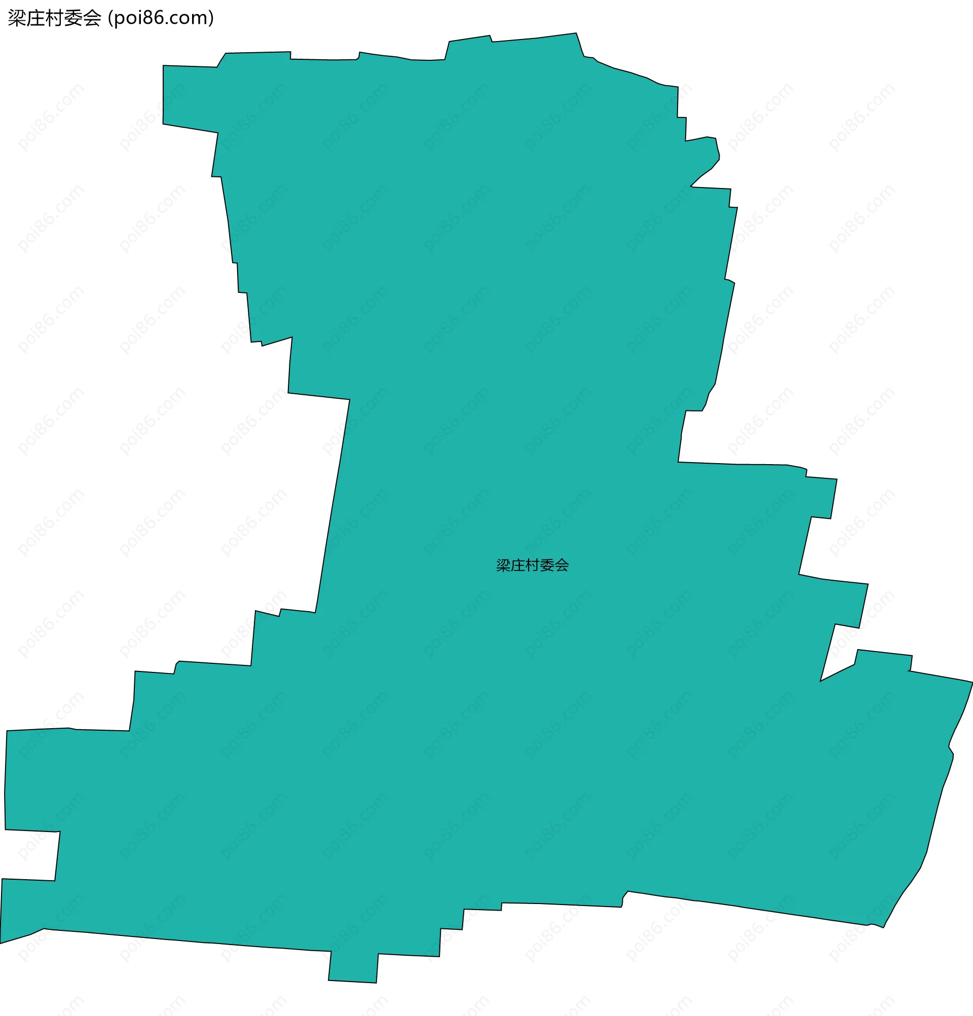 梁庄村委会边界地图