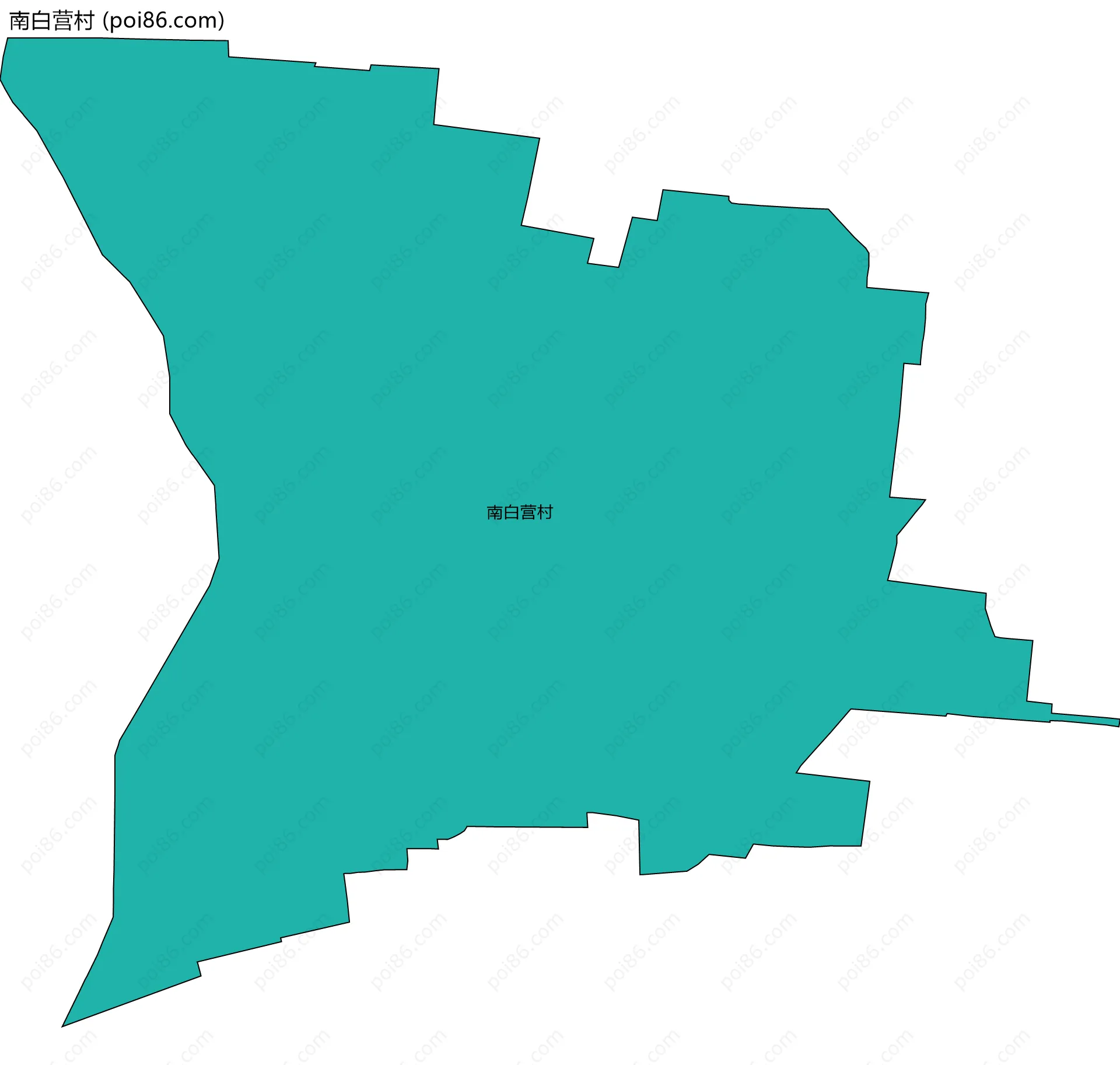 南白营村边界地图