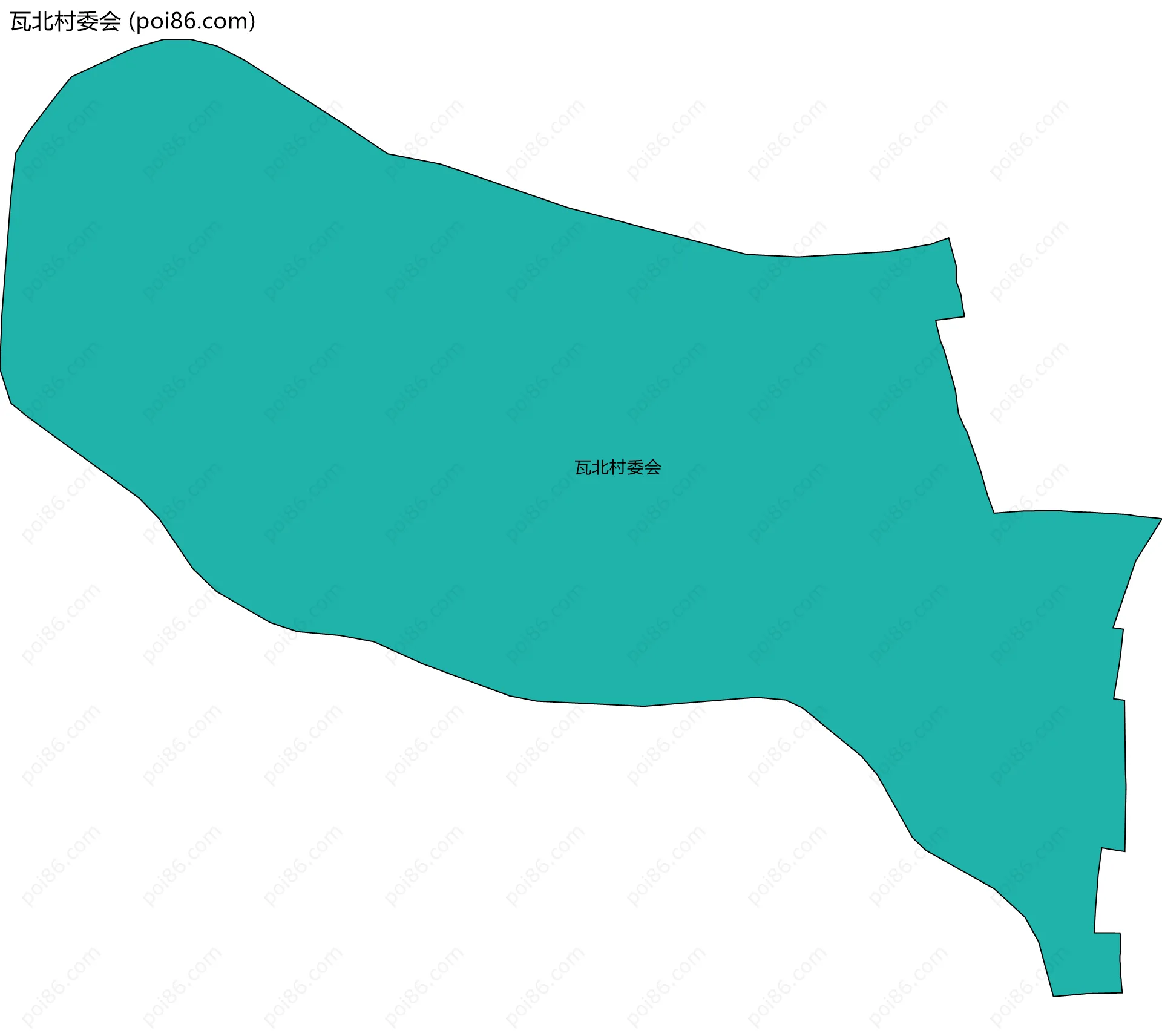 瓦北村委会边界地图