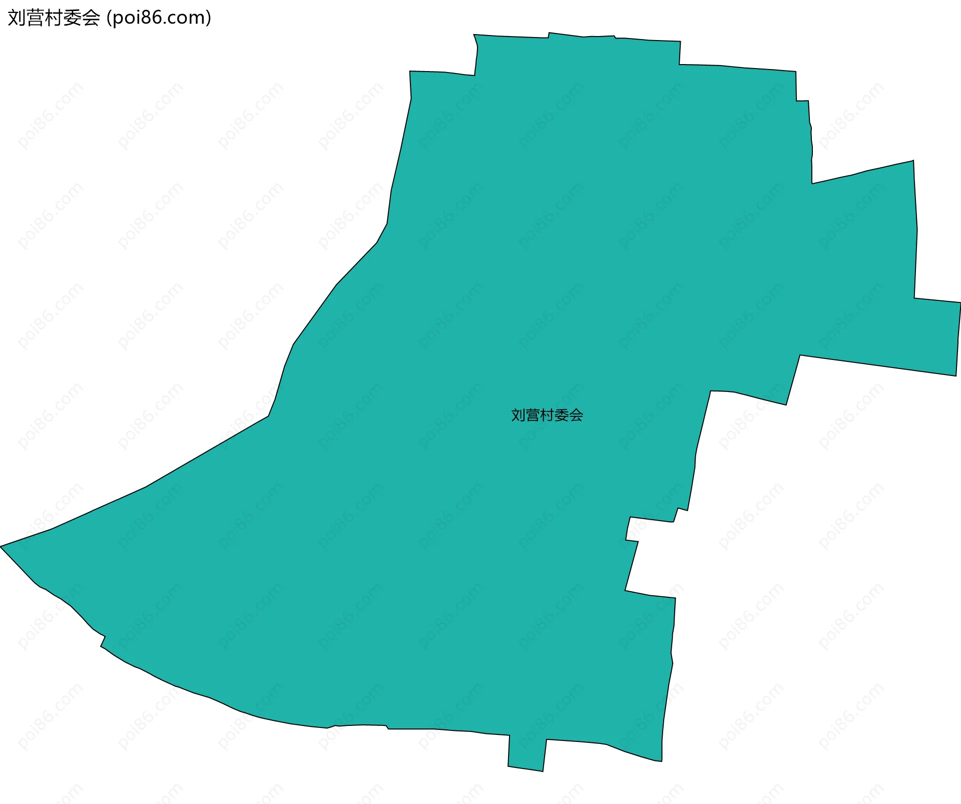 刘营村委会边界地图