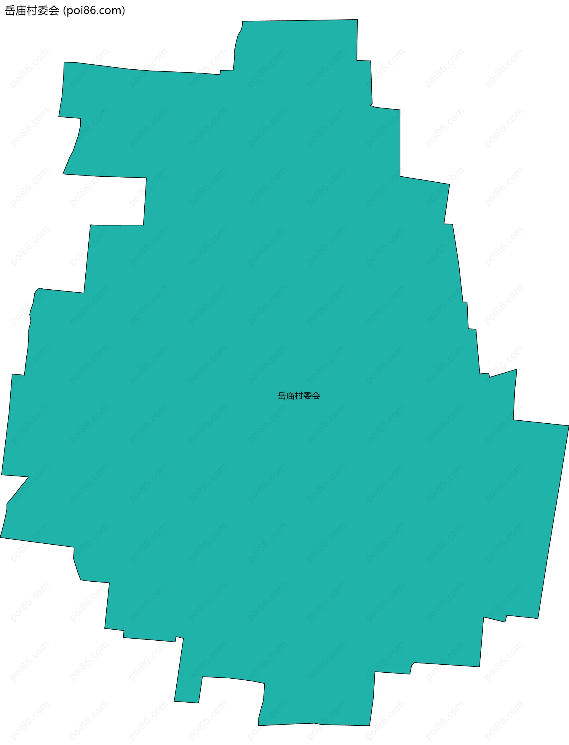 岳庙村委会边界地图