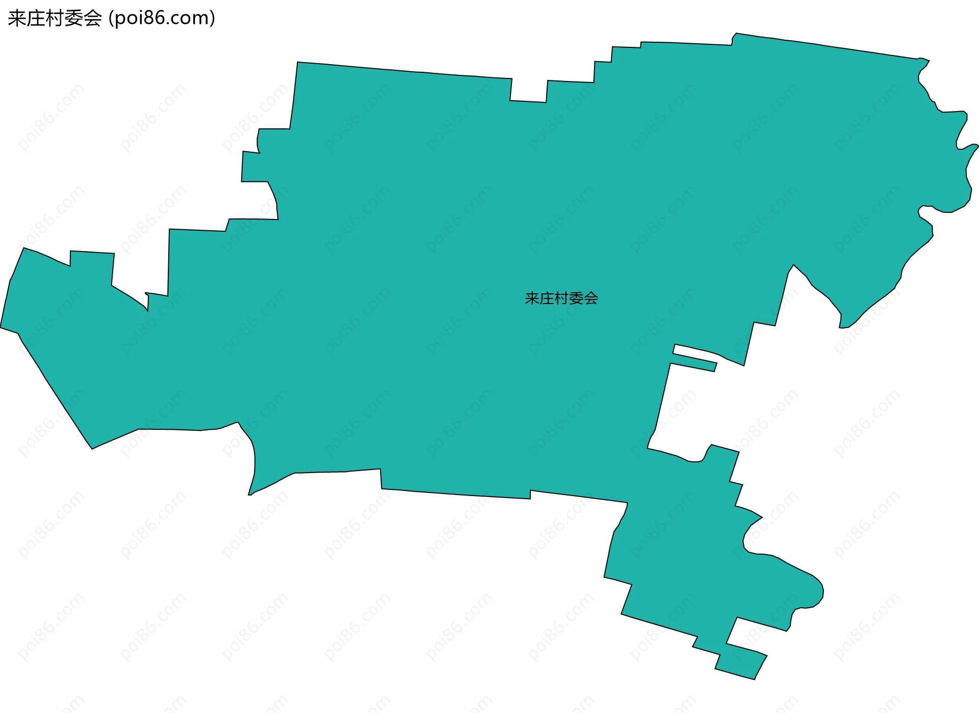 来庄村委会边界地图