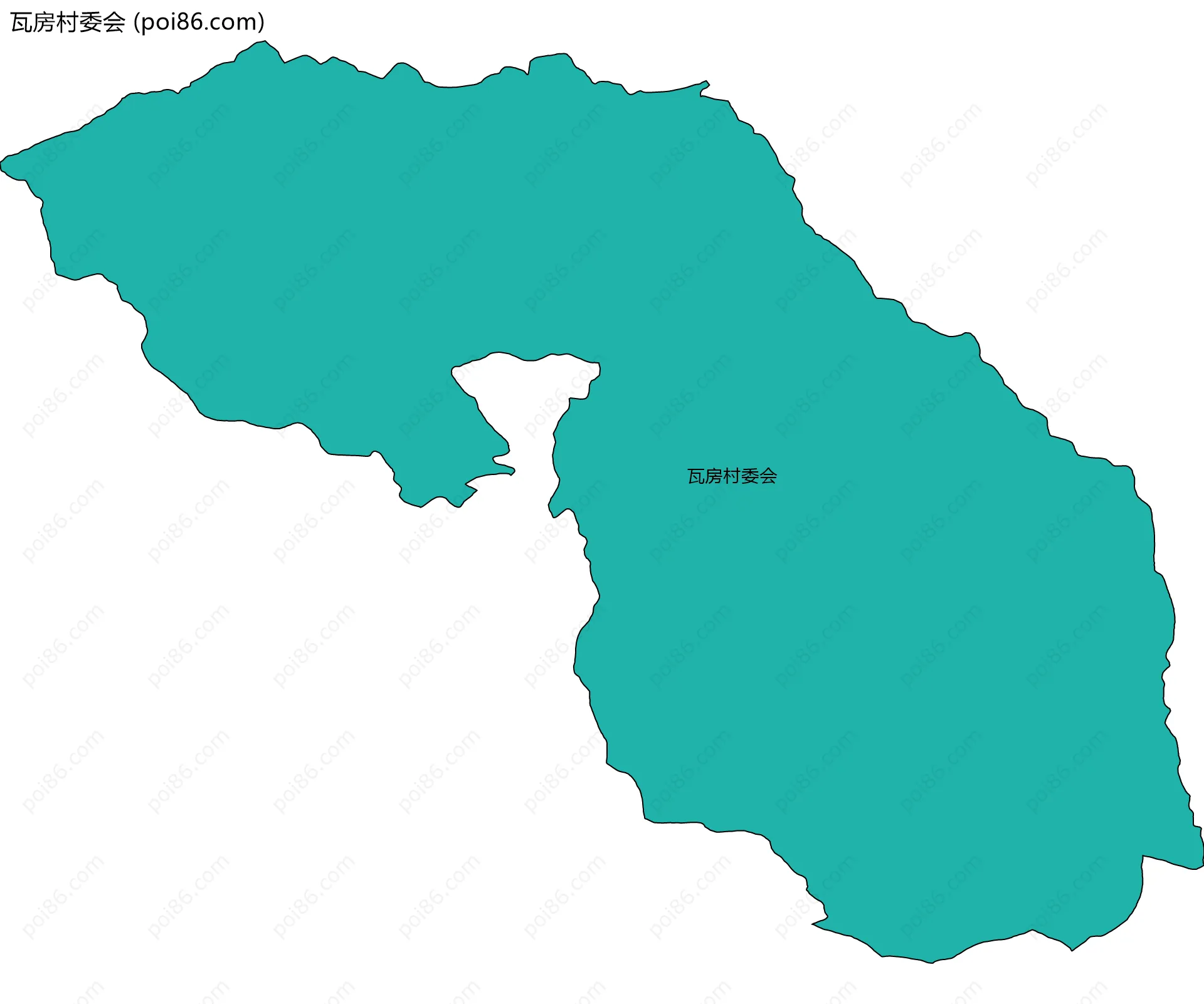瓦房村委会边界地图