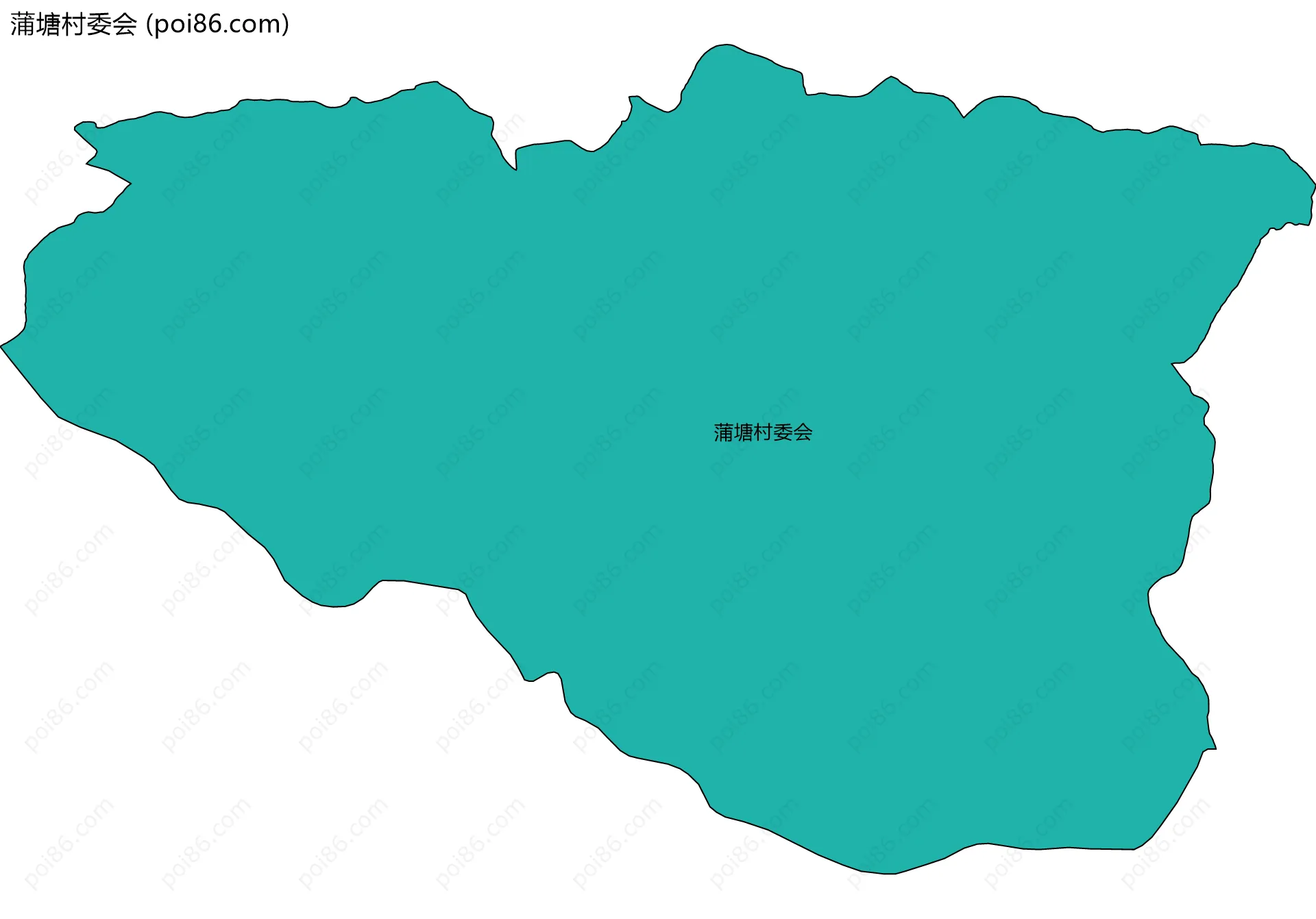 蒲塘村委会边界地图