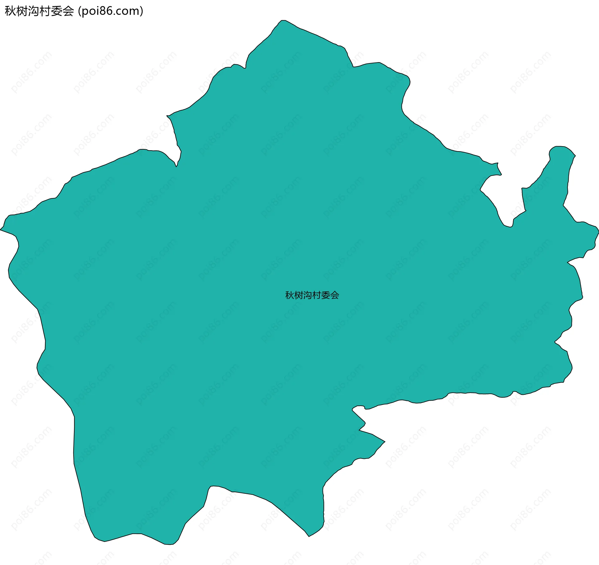 秋树沟村委会边界地图